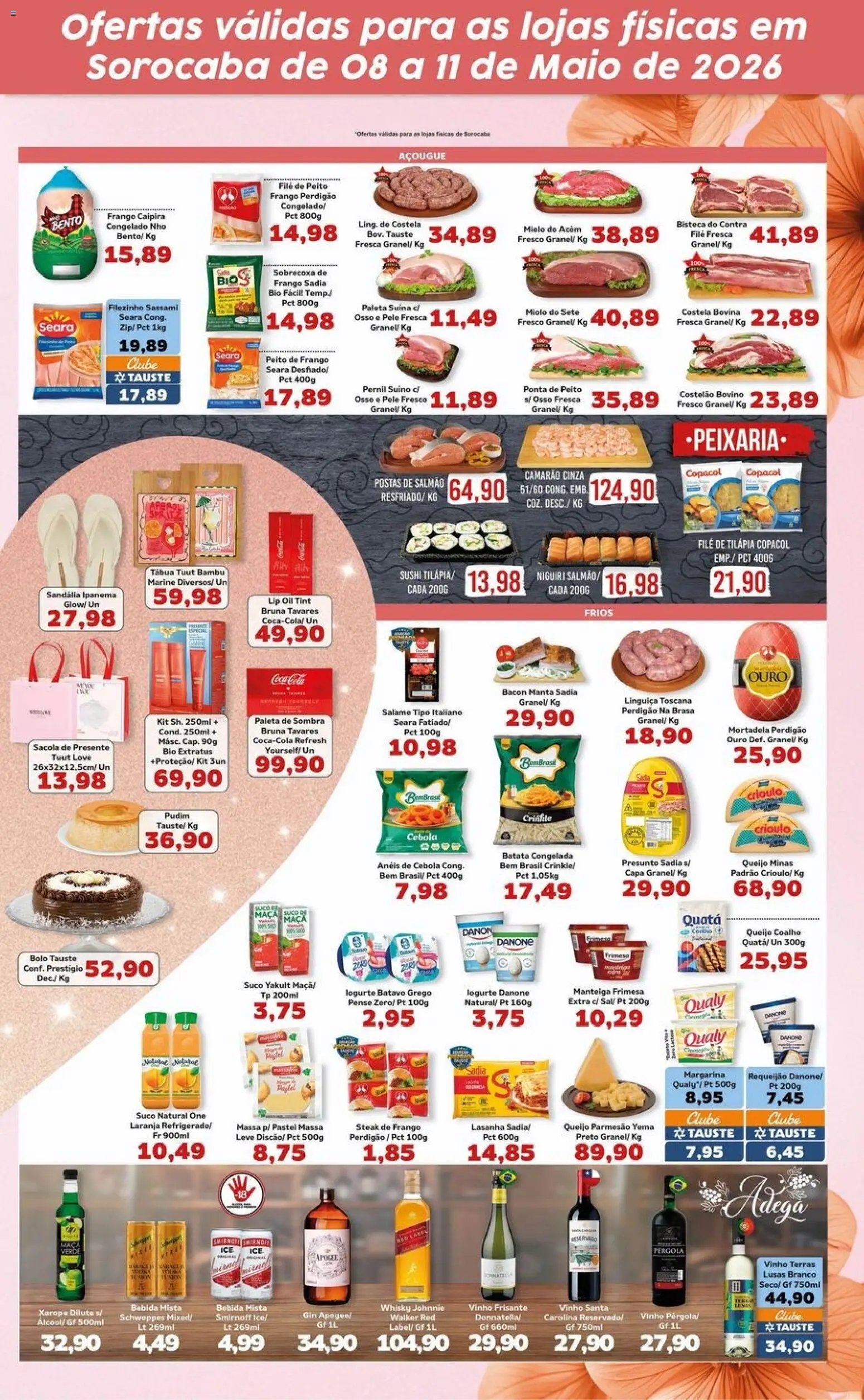 Tauste Folheto - válido de 08.05.2026 | Página: 4 | Produtos: Salmão, Salame, Bolo, Batata