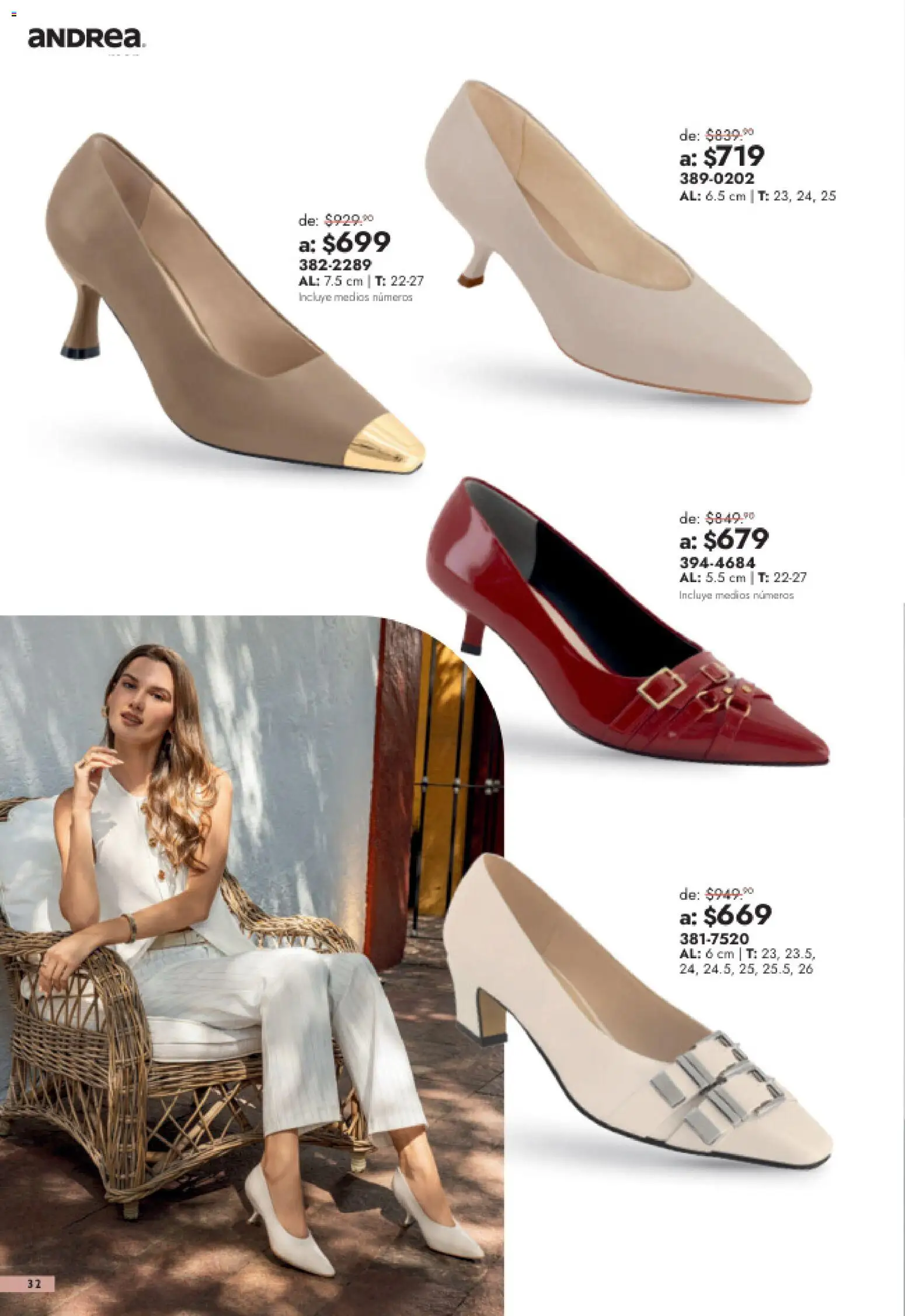 Nuevas ofertas de Andrea válidas en toda la República Mexicana desde el 26/07/2026. ¡Encuentra las mejores ofertas en Andrea catálogo Outlet! | Página: 32
