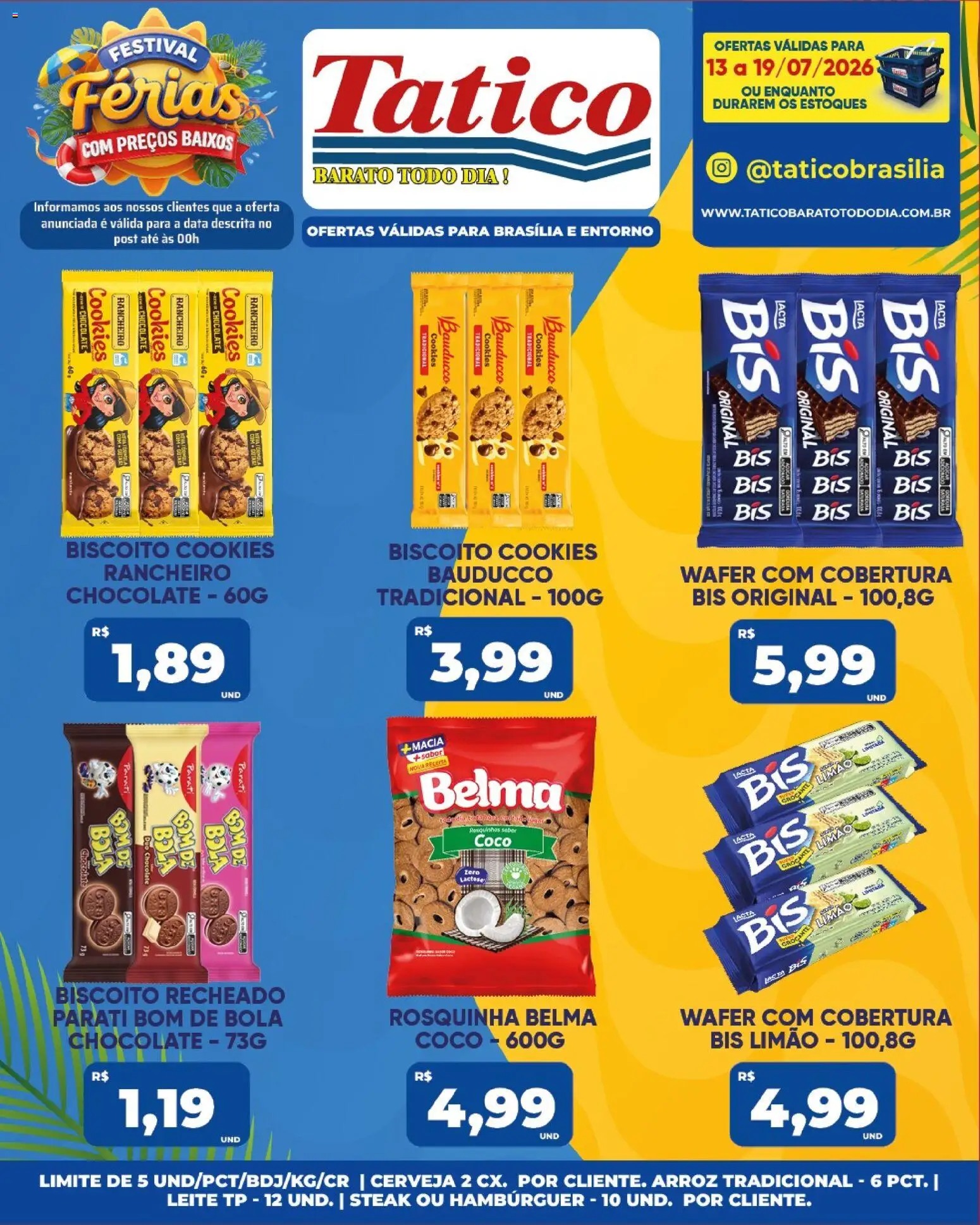 Tatico Folheto - válido de 16/07/2026 | Página: 41 | Produtos: Hambúrguer, Rosquinha, Cookies, Biscoito recheado