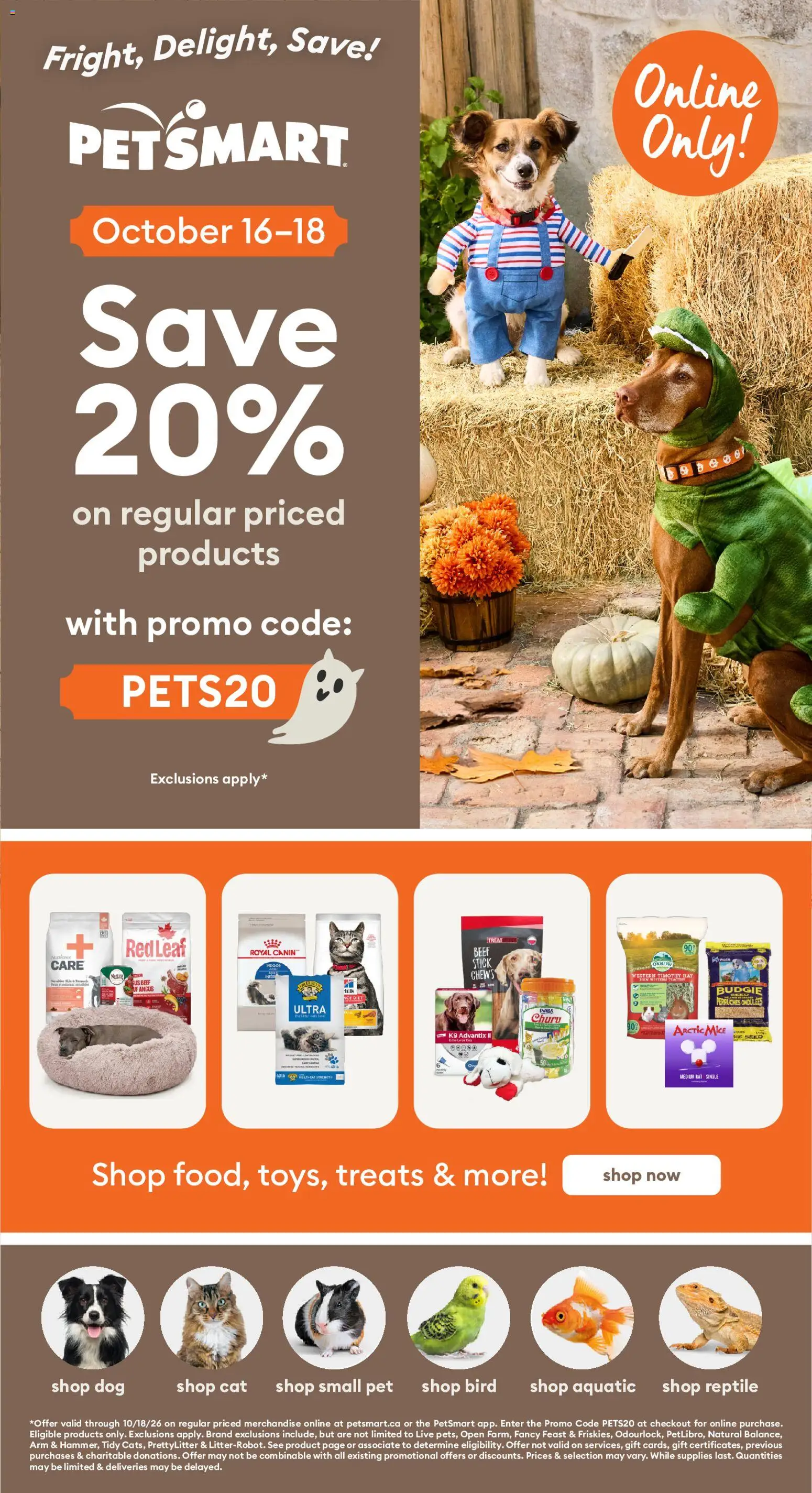 Petsmart flyer valid from Oct 16, 2026 | Page: 1