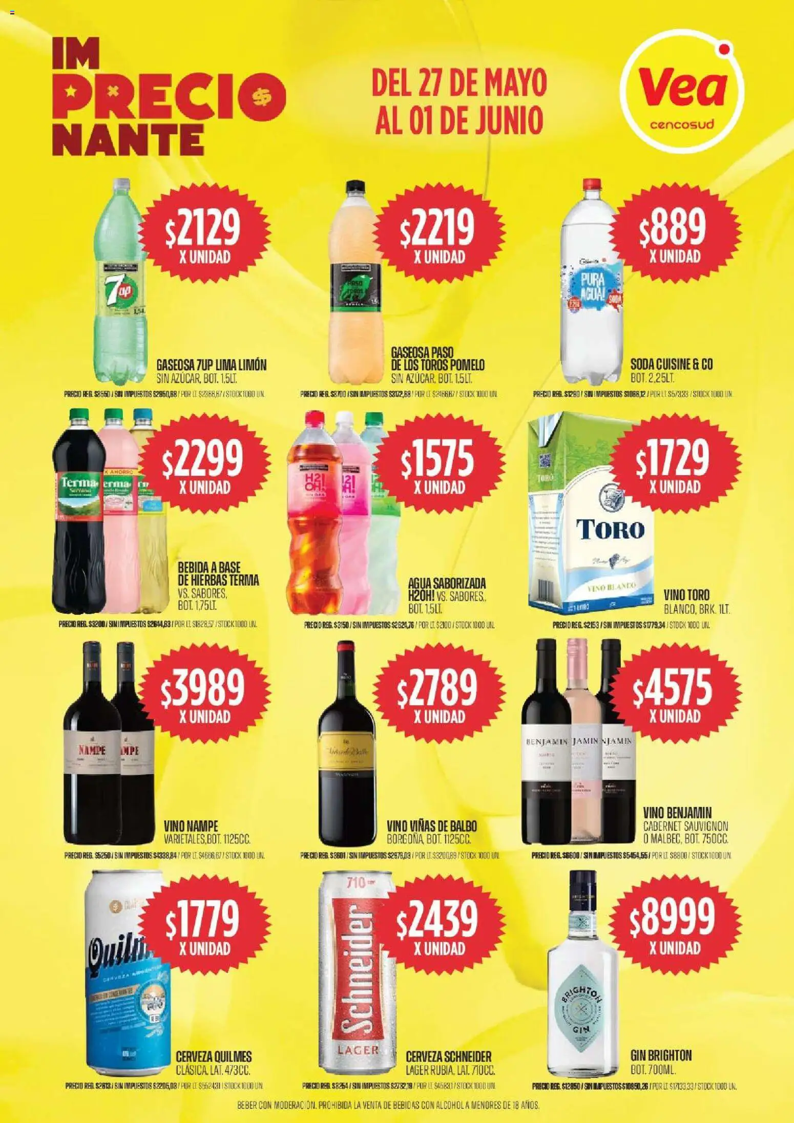 Vea ofertas │ válido desde el 27.05.2026 | Página: 5 | Productos: Gaseosa, Limón, Pomelo, Agua saborizada