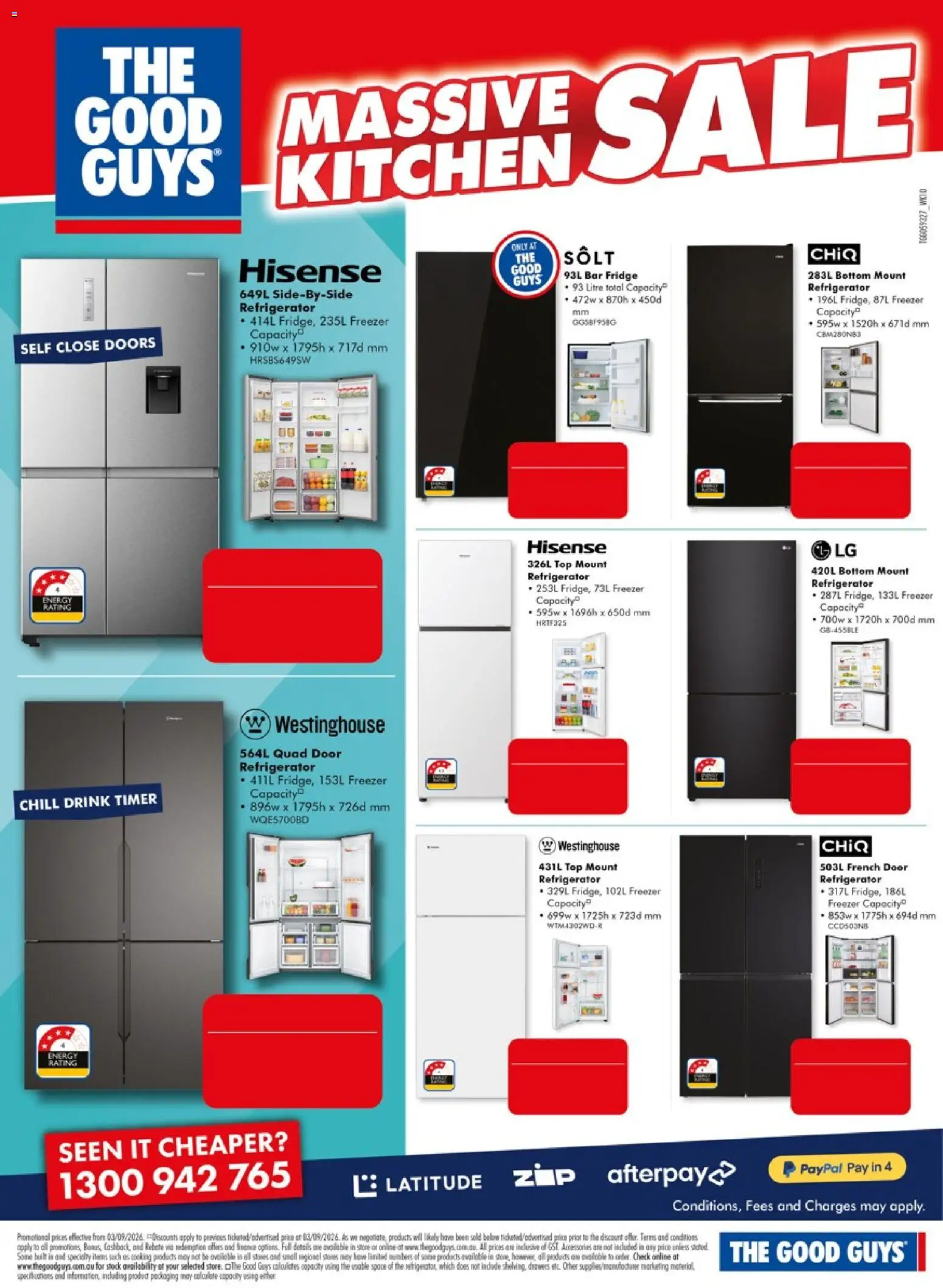 The Good Guys catalogue - valid from 03/09/2026 | Page: 12 | Products: Door, Accessories, Freezer, Refrigerator