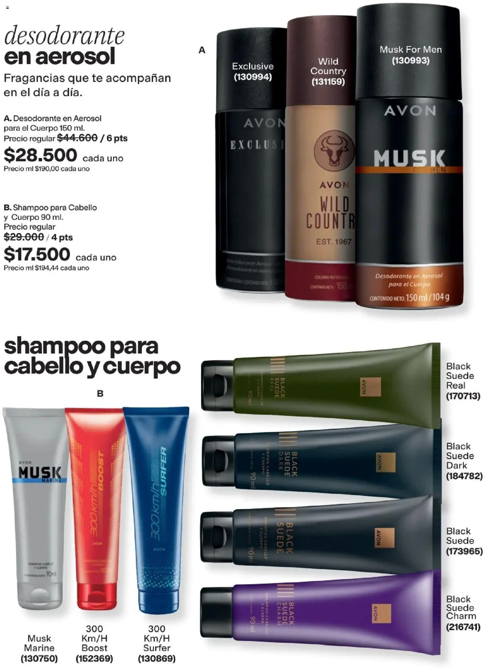 Avon revista - valida desde el 29/07/2026 | Página: 143 | Productos: Té, Shampoo, Desodorante