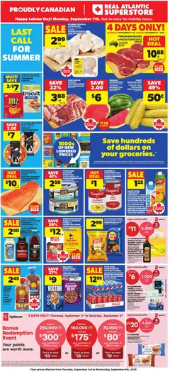 Preview of Atlantic Superstore weekly flyer / circulaire from shop Atlantic Superstore valid from Sep 3, 2026