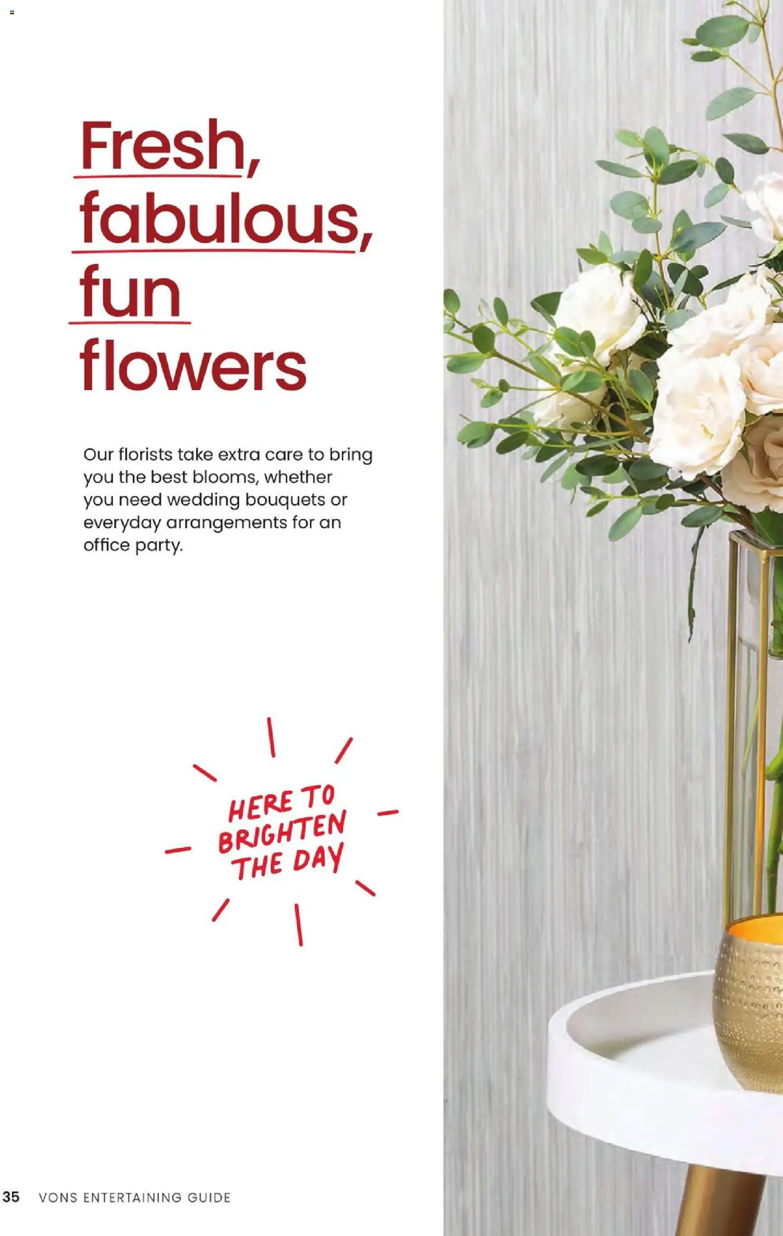 Vons Entertaining Guide - valid from 10/01/2025 | Page: 36 | Products: Flowers