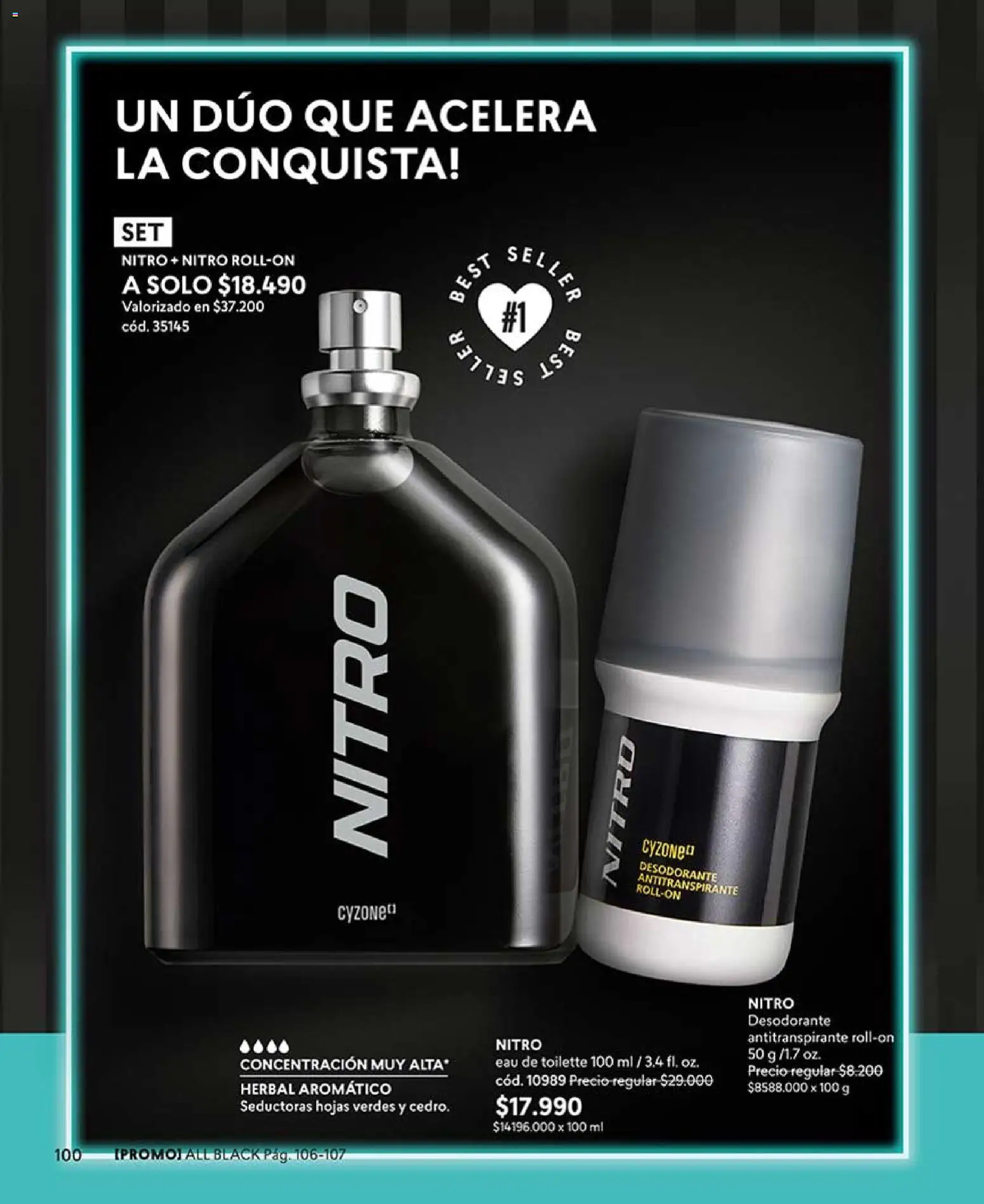 Catálogo CyZone Campaña 6 │ válido desde el 31.03.2026 | Página: 100 | Productos: Eau de toilette, Desodorante, Antitranspirante