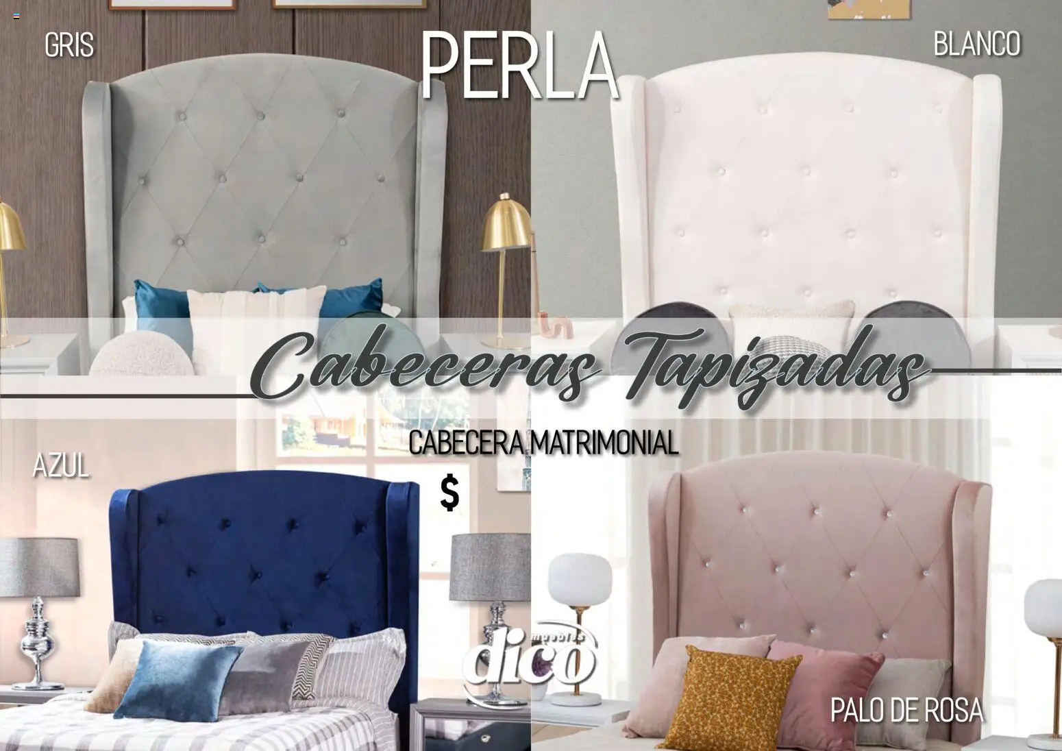 Nuevas ofertas de Muebles Dico válidas en toda la República Mexicana desde el 01.04.2026. ¡Encuentra las mejores ofertas en Muebles Dico catálogo Camas tapizadas ! | Página: 30 | Productos: Cabecera