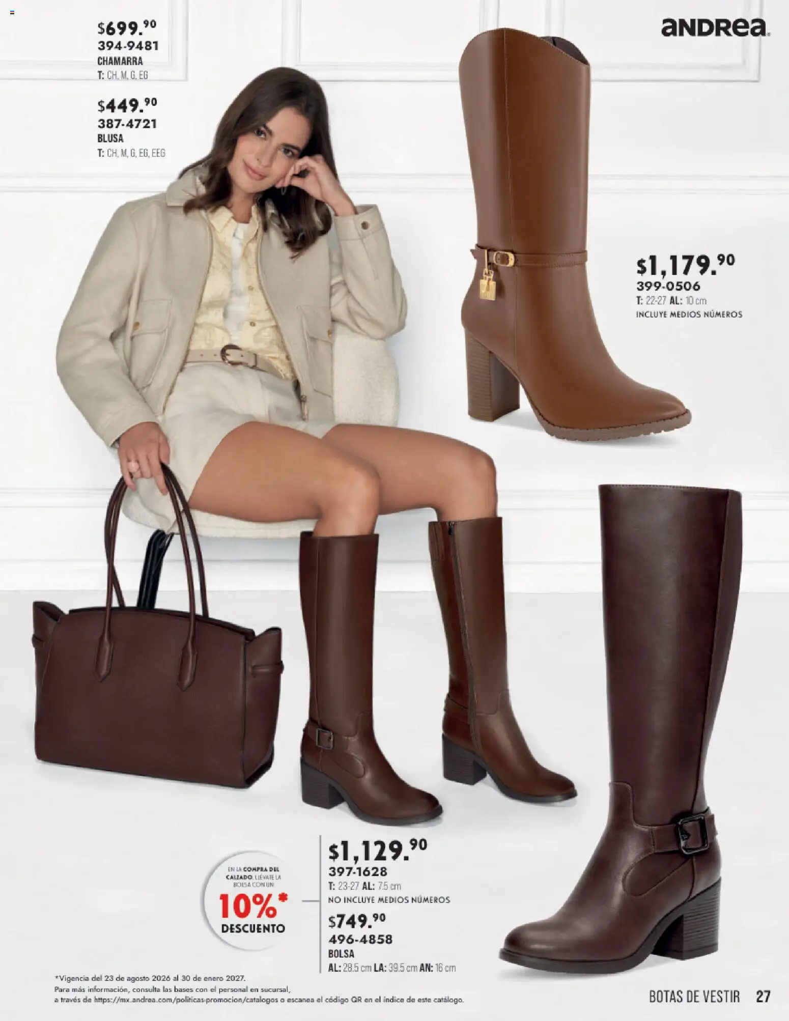Nuevas ofertas de Andrea válidas en toda la República Mexicana desde el 23/08/2026. ¡Encuentra las mejores ofertas en Andrea catálogo Otoño Invierno! | Página: 27