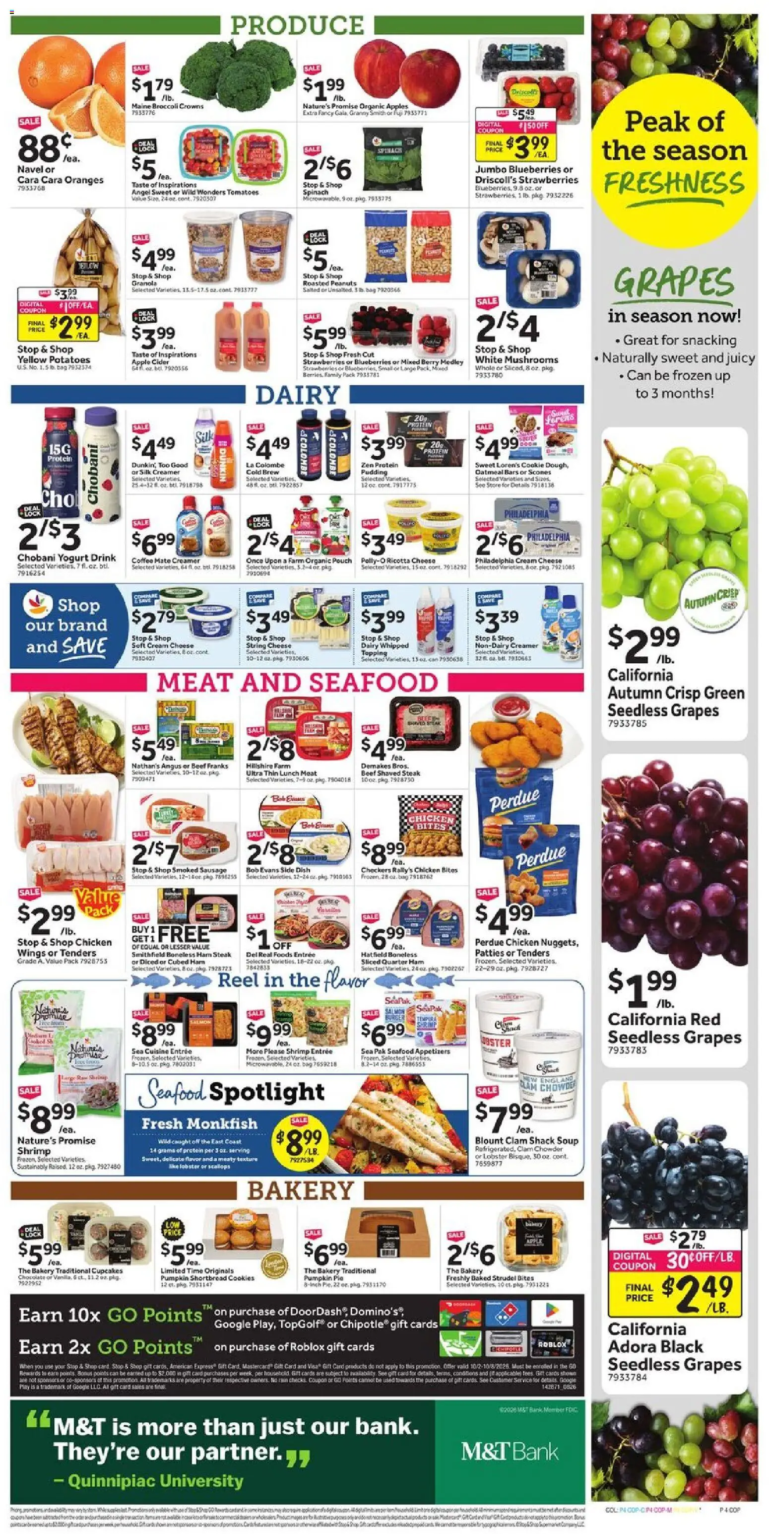 Stop & Shop Weekly Ad - valid from 10/02/2026 | Page: 8 | Products: Broccoli, Meat, Coffee, Ricotta