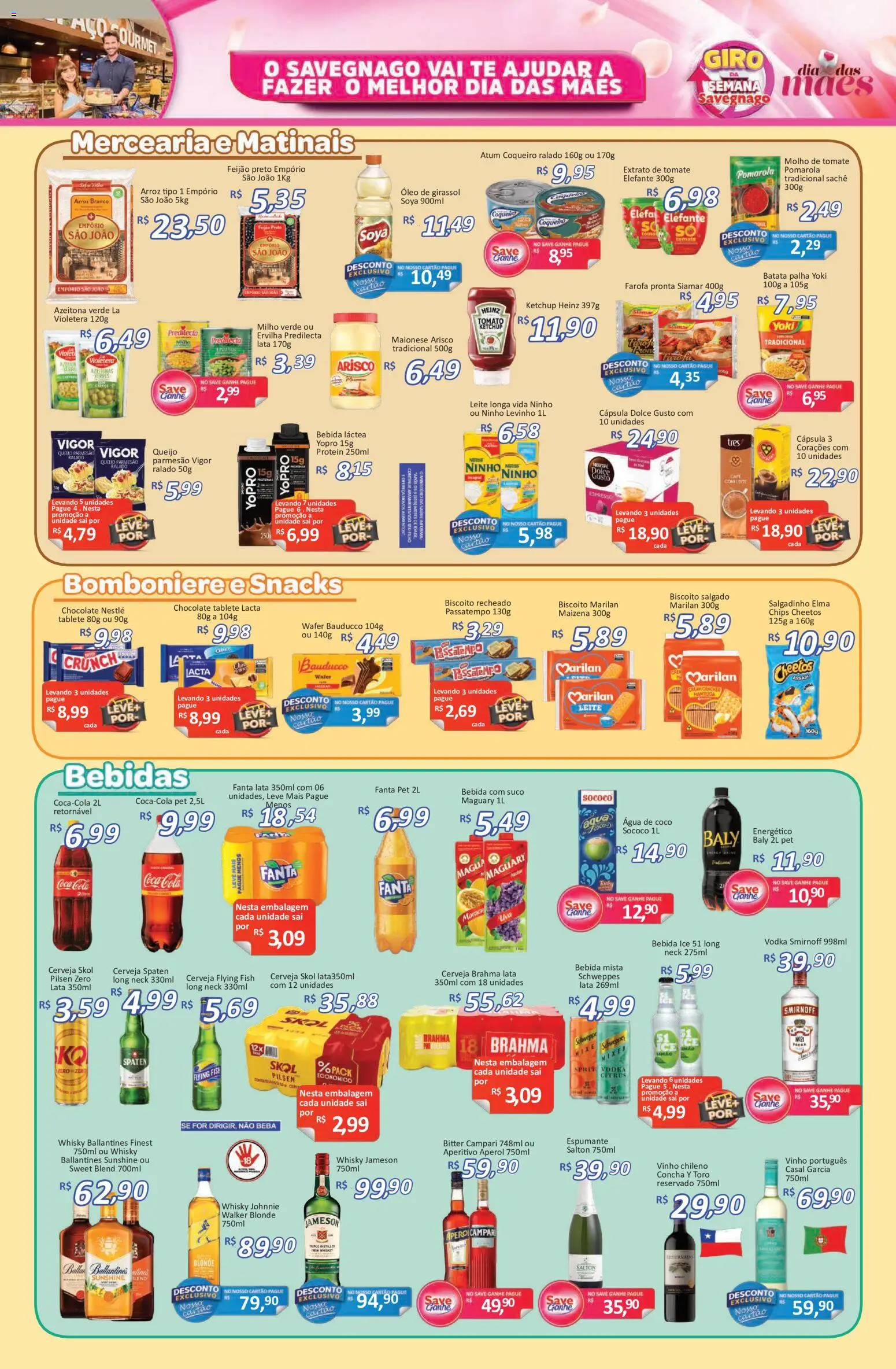 Savegnago Folheto - válido de 30.04.2026 | Página: 3 | Produtos: Cola, Suco, Queijo parmesão, Atum