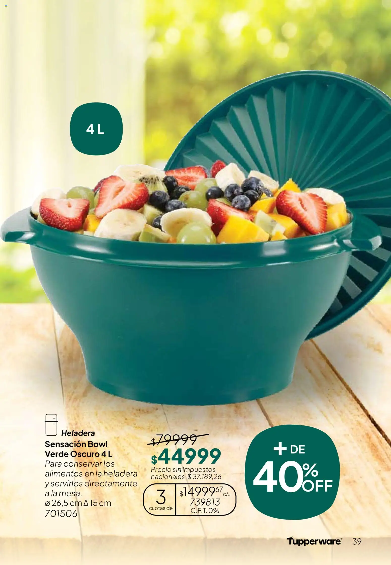 Tupperware Folleto │ válido desde el 10.04.2026 | Página: 40 | Productos: Bowl, Heladera