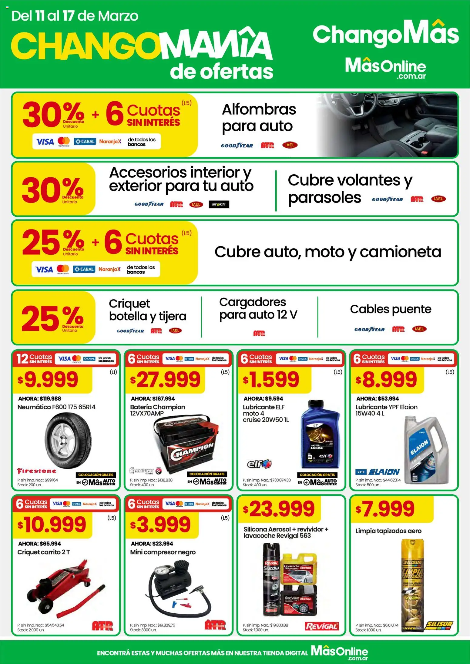 Changomas ofertas │ válido desde el 11.03.2026 | Página: 9 | Productos: Botella, Batería, Tijera, Espuma