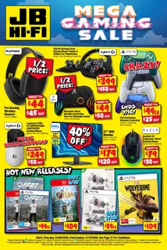 Preview of JB Hi-Fi catalogue  Mega Gaming Sale - valid from 24/09/2026