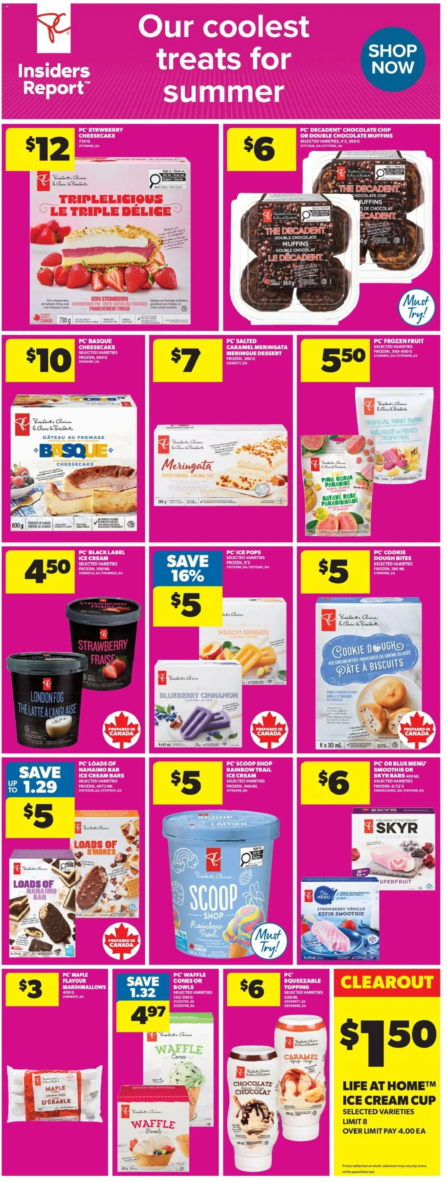 Real Canadian Superstore flyer valid from Jul 2, 2026 | Page: 10 | Products: Cream, Ice cream, Yogurt, Chocolate