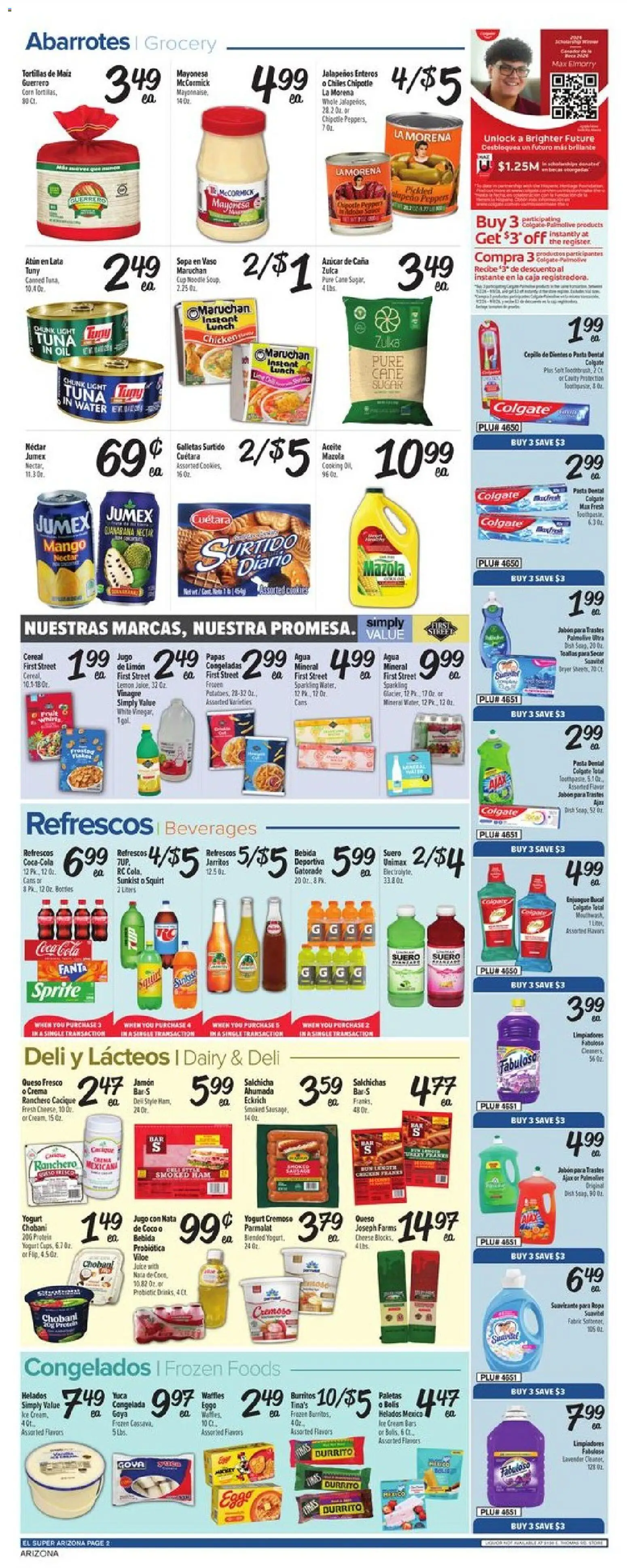 El Super Weekly Ad - valid from 09/16/2026 | Page: 2 | Products: Pasta, Water, Ice, Sprite