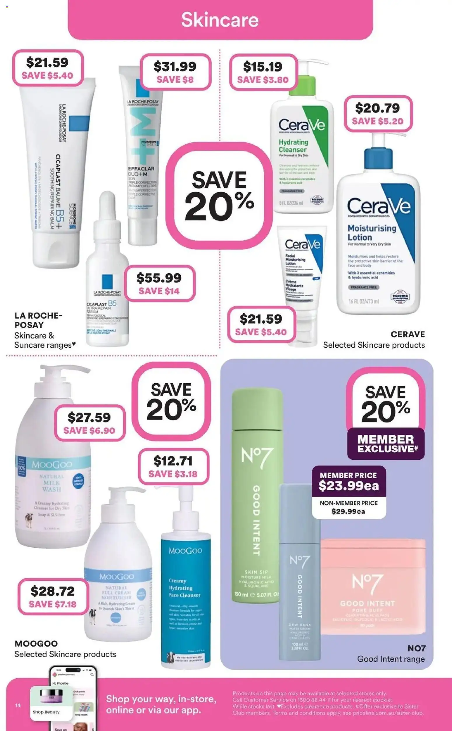 Priceline Pharmacy catalogue - valid from 17.06.2026 | Page: 14 | Products: Lotion, Soap, Cream, Water