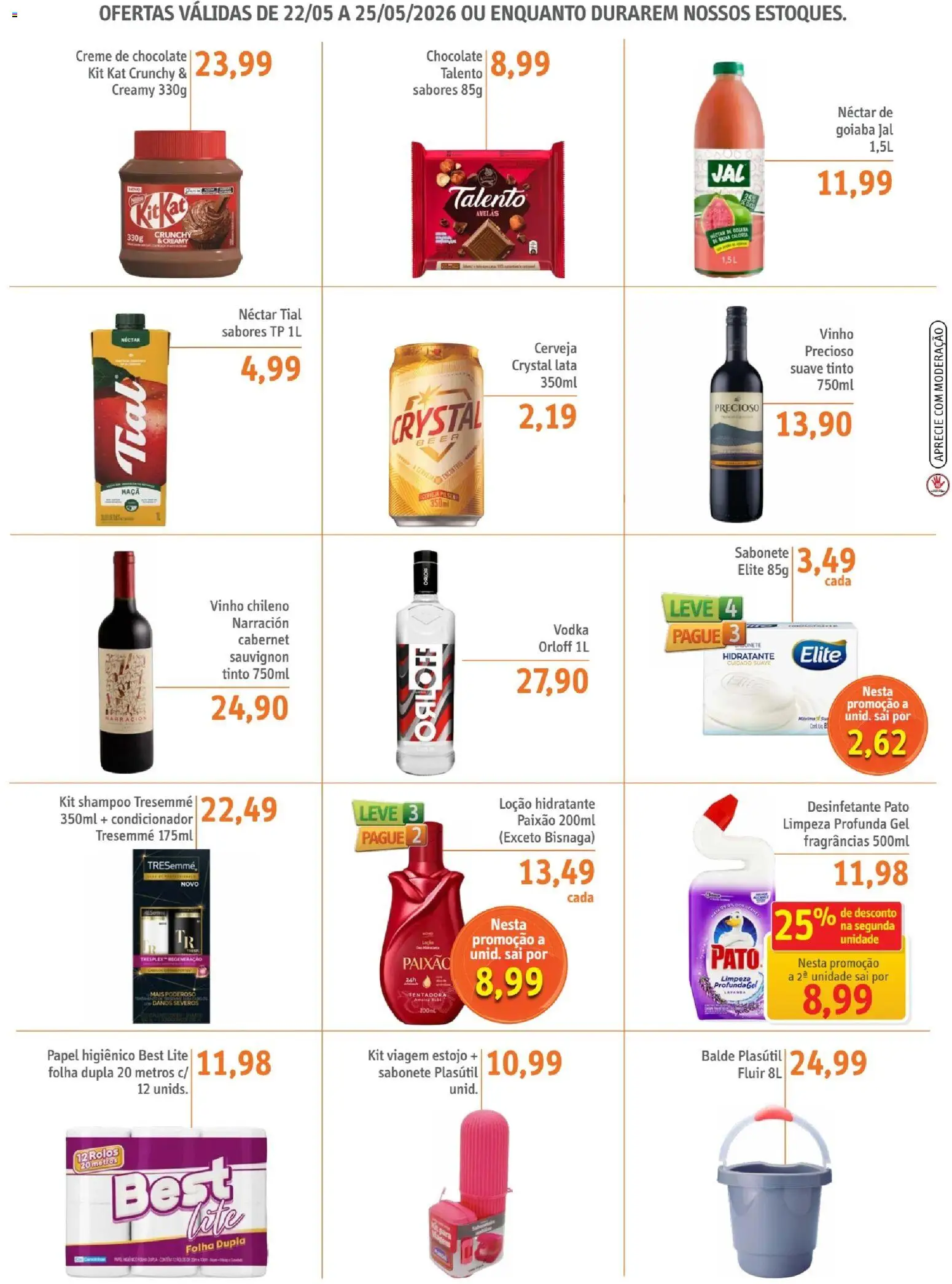 Sonda Folheto - válido de 22.05.2026 | Página: 3 | Produtos: Goiaba, Vinho, Cerveja, Kit Kat