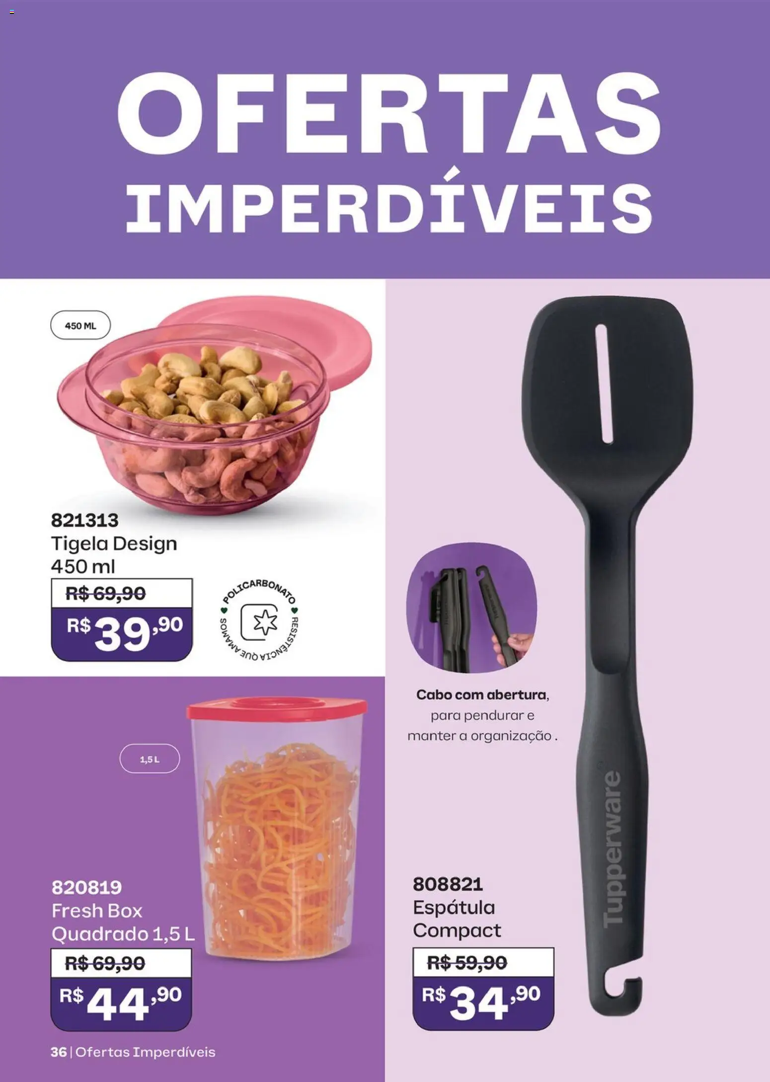 Tupperware Folheto - válido de 01/10/2026 | Página: 36 | Produtos: Espátula, Cabo, Tigela
