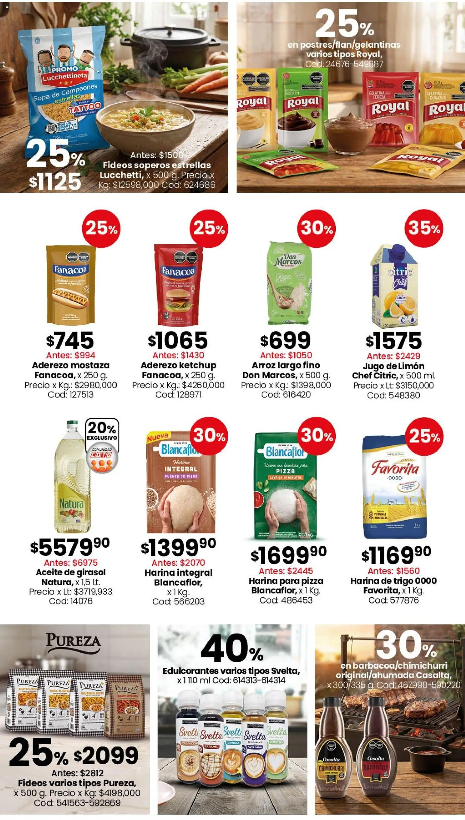 Coto - Almacén y bebidas │ válido desde el 08.06.2026 | Página: 2 | Productos: Sopa, Limón, Pizza, Jugo