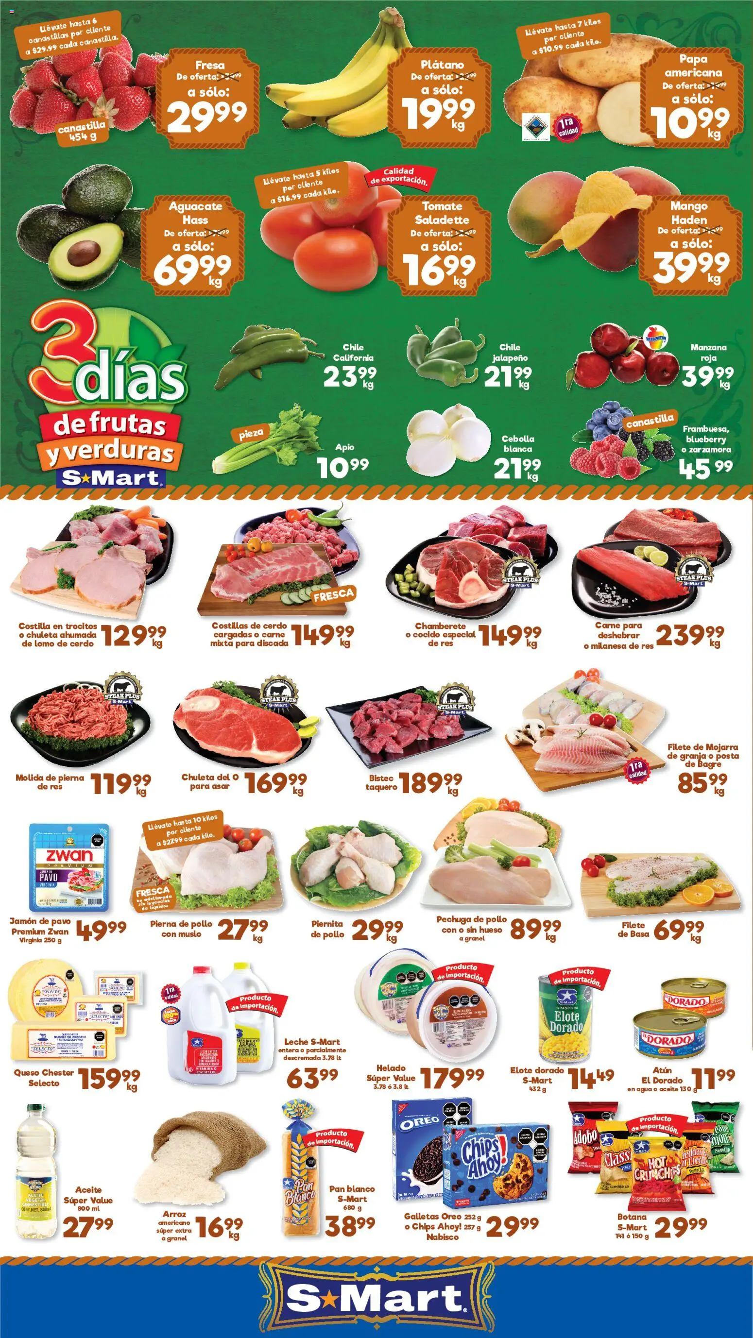 Nuevas ofertas de S-Mart válidas en toda la República Mexicana desde el 14/07/2026. ¡Encuentra las mejores ofertas en S-Mart folleto Juárez! | Página: 1