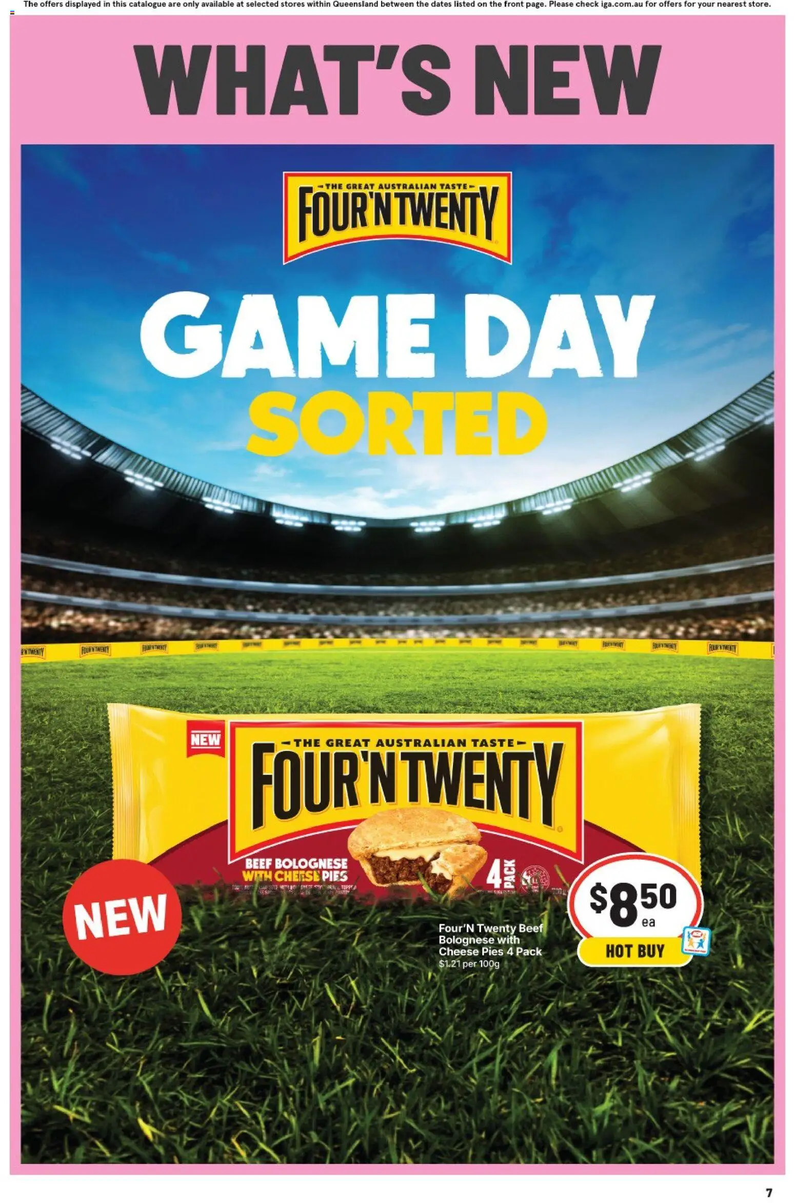 IGA catalogue - valid from 19/08/2026 | Page: 7 | Products: Cheese, Beef, Pies, Game