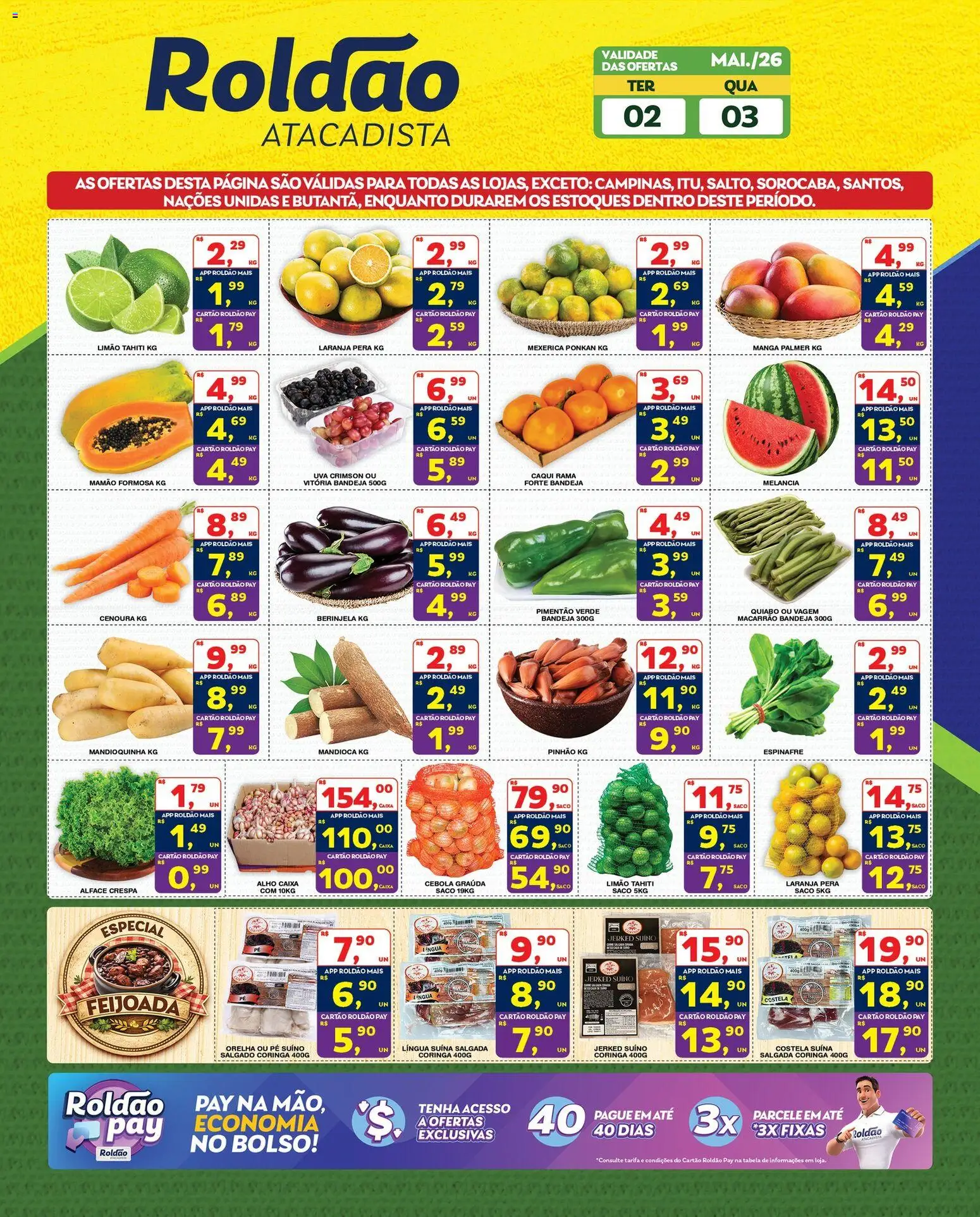 Roldão Folheto - válido de 01.06.2026 | Página: 2 | Produtos: Melancia, Mexerica, Cebola, Cenoura