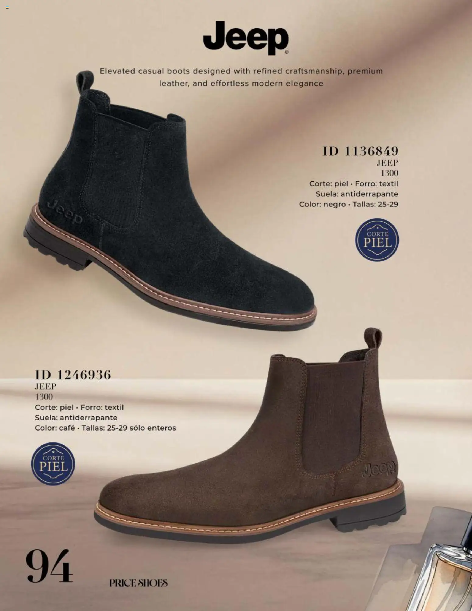 Nuevas ofertas de Price Shoes válidas en toda la República Mexicana desde el 14.05.2026. ¡Encuentra las mejores ofertas en Price Shoes catálogo Caballeros! | Página: 94 | Productos: Café