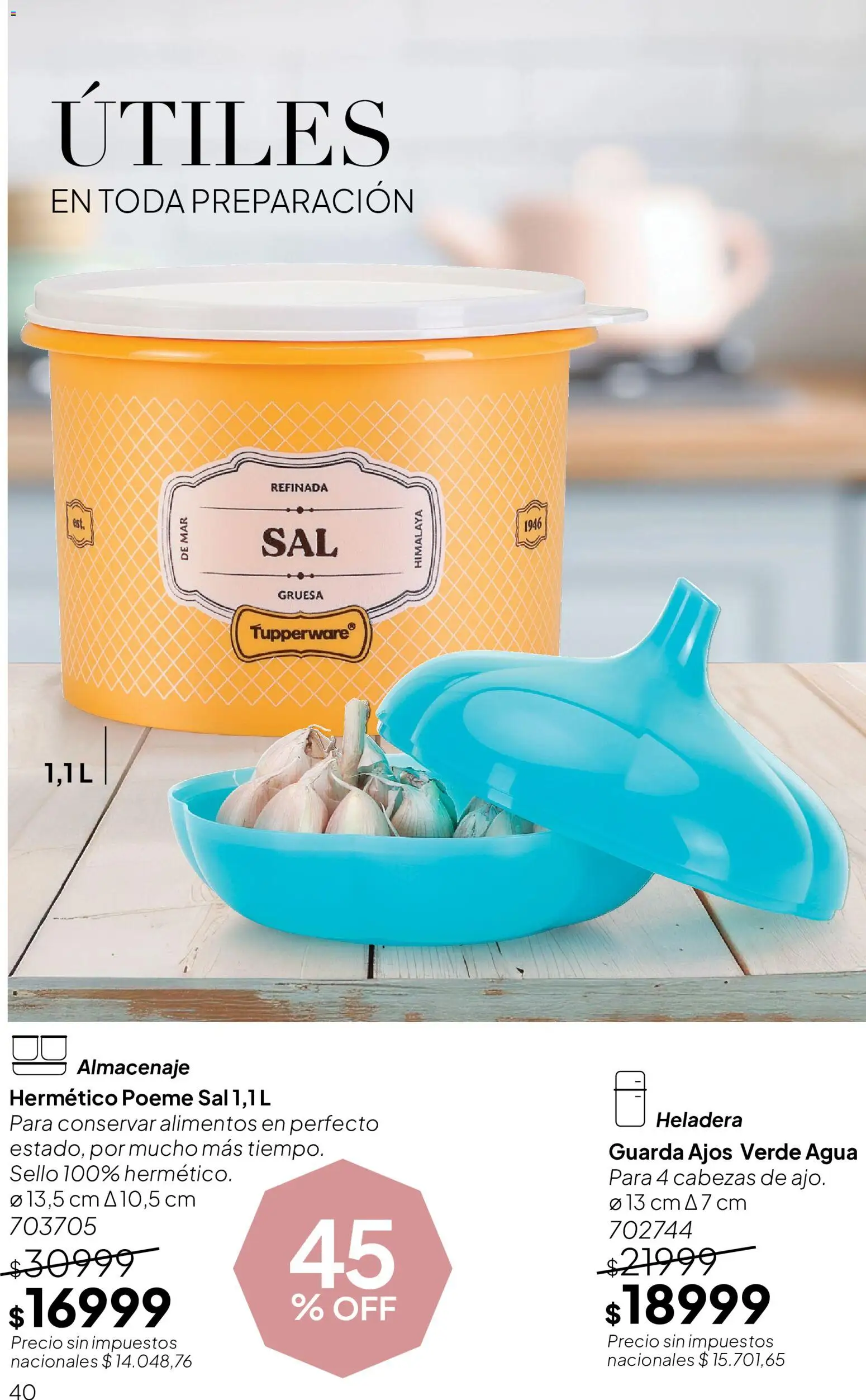 Tupperware Folleto │ válido desde el 01/09/2026 | Página: 41 | Productos: Alimentos, Sal, Agua, Heladera