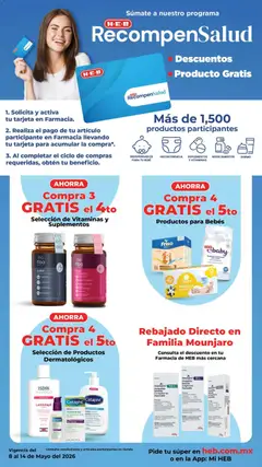Vista previa de H-E-B folleto Calidad, nuevo folleto de la tienda, válido en México a partir del 08.05.2026 | Página: 9 | Productos: Pañales, Vitaminas, Caja, Protector solar
