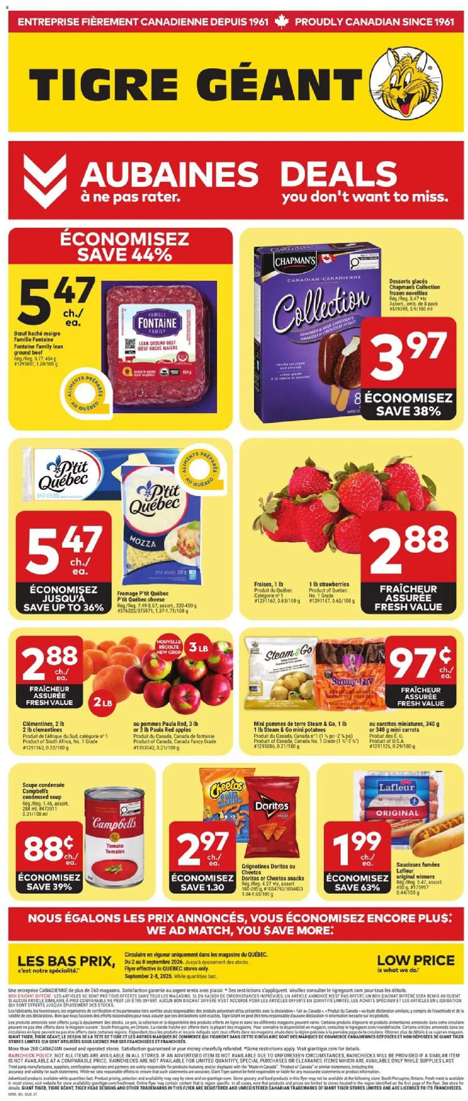 Giant Tiger flyer valid from Sep 2, 2026 | Page: 1