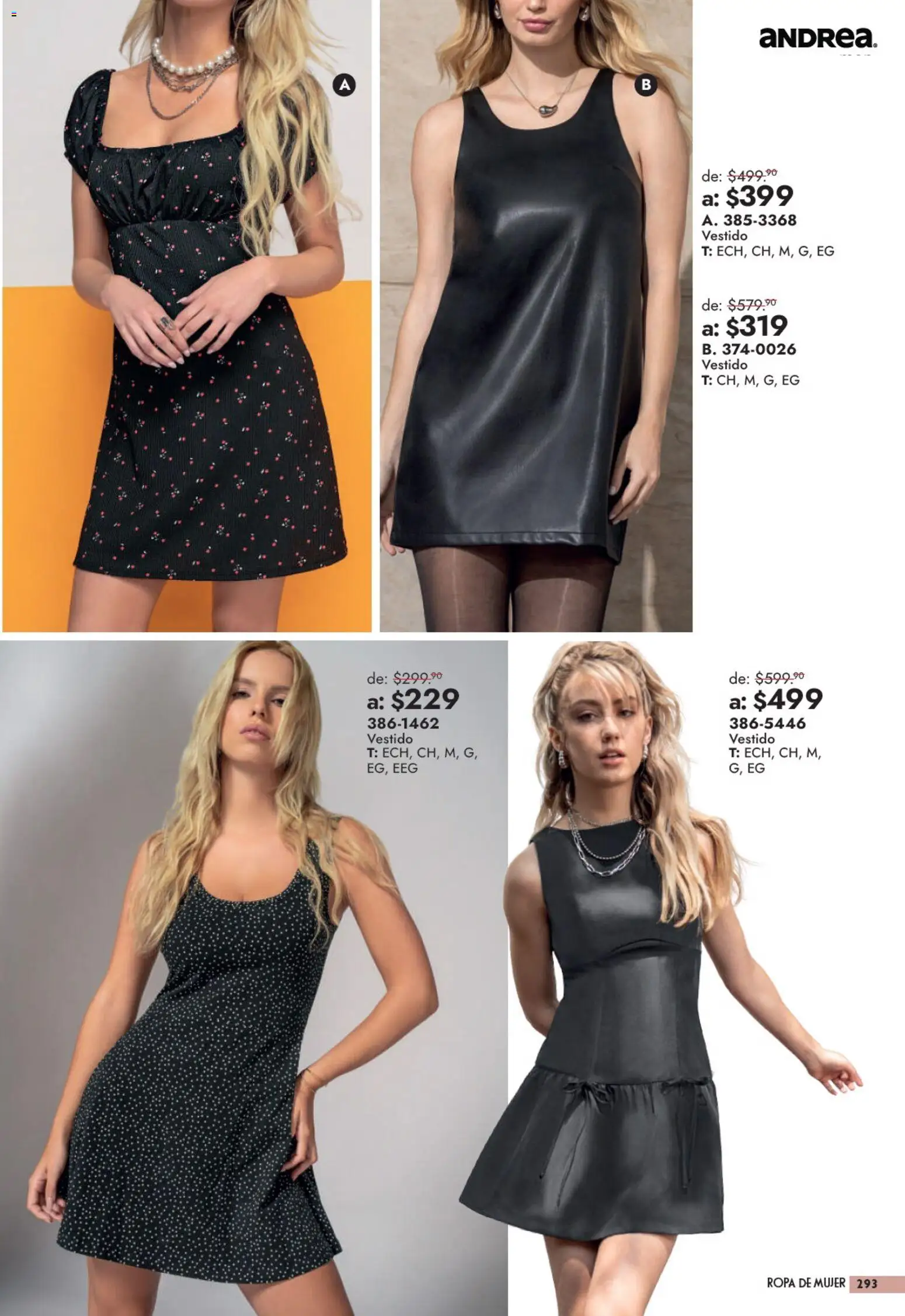 Nuevas ofertas de Andrea válidas en toda la República Mexicana desde el 13/09/2026. ¡Encuentra las mejores ofertas en Andrea catálogo Outlet! | Página: 293 | Productos: Ropa, Vestido