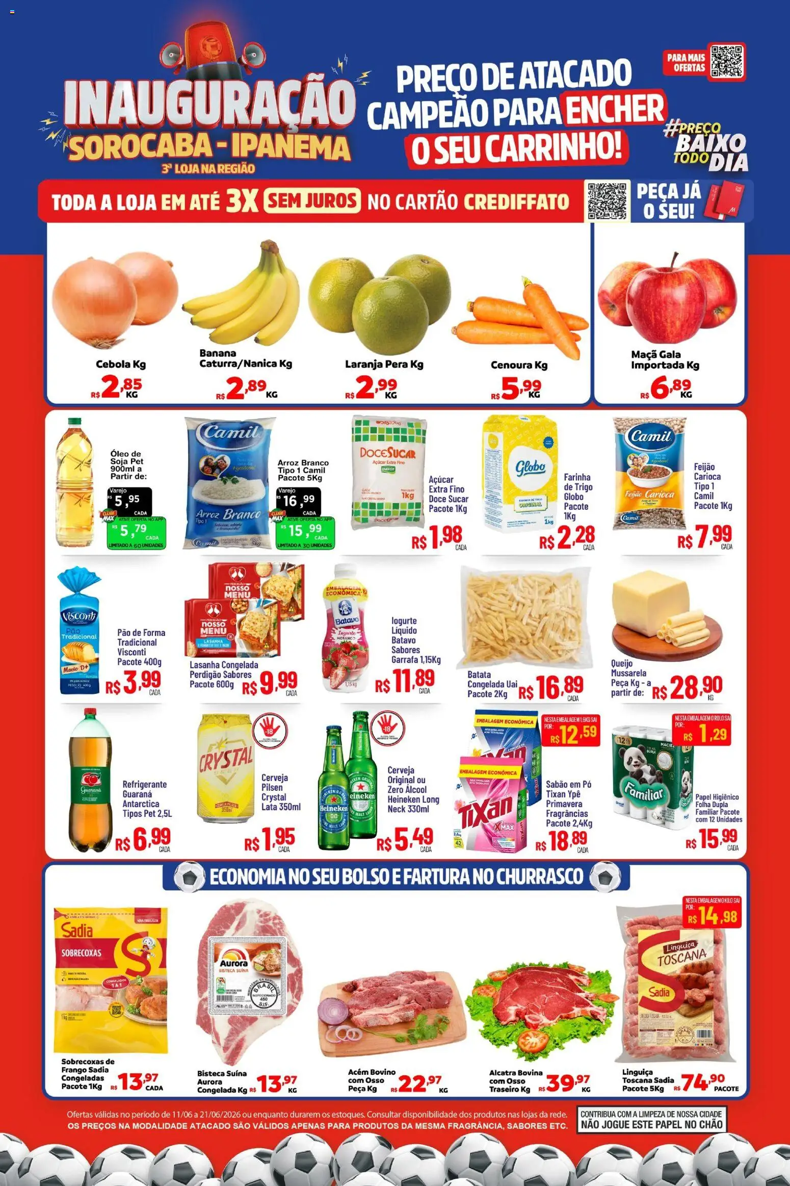 Max Atacadista Folheto - válido de 11.06.2026 | Página: 1 | Produtos: Feijão, Sabão, Carrinho, Refrigerante