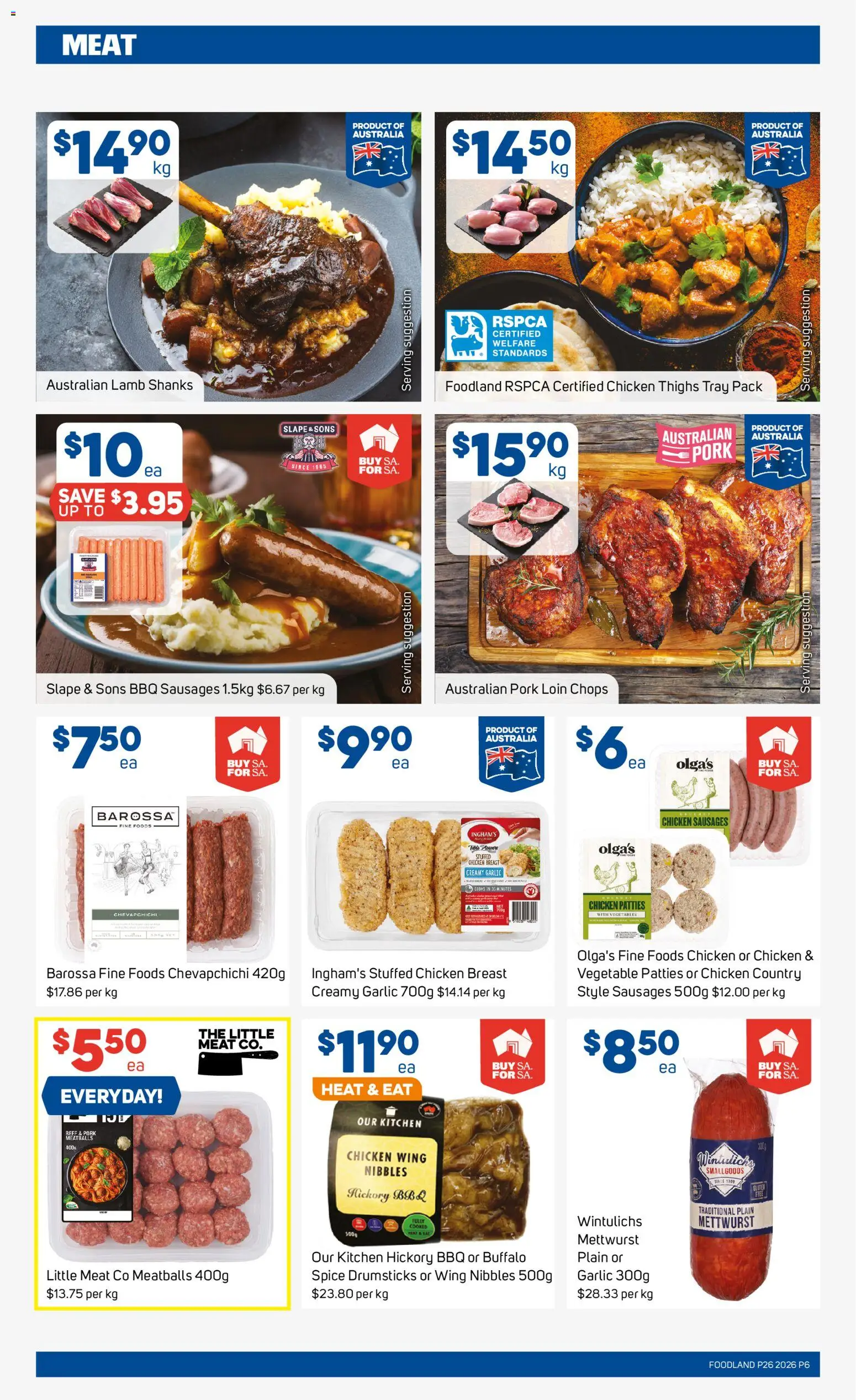 Foodland catalogue - valid from 24/06/2026 | Page: 6 | Products: Chicken, Pork, Lamb, Garlic