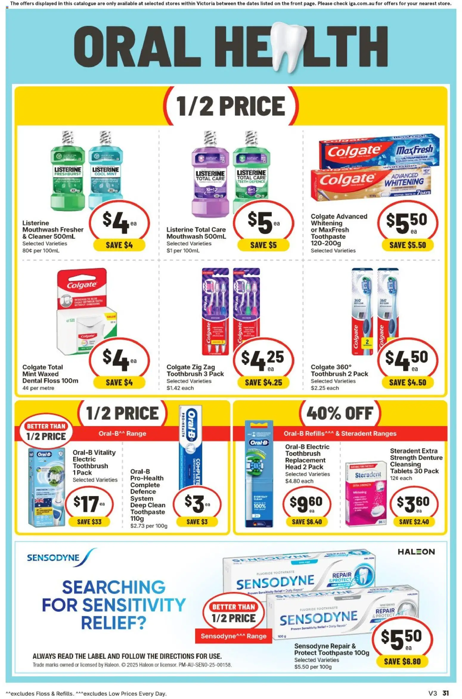 IGA catalogue - valid from 22/07/2026 | Page: 29 | Products: Cleaner, Mouthwash, Toothbrush, Tablets