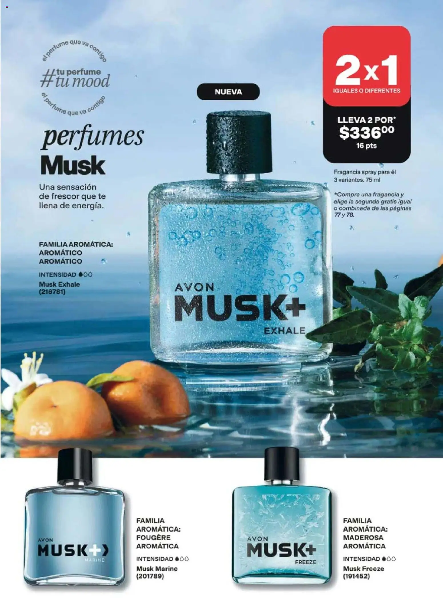 Nuevas ofertas de AVON válidas en toda la República Mexicana desde el 20/08/2026. ¡Encuentra las mejores ofertas en AVON campaña 12 2026! | Página: 75 | Productos: Té, Perfume, Fragancia