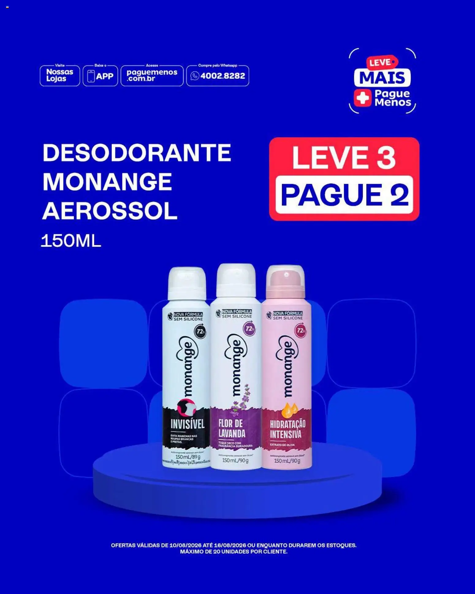 Pague Menos Folheto - válido de 10/08/2026 | Página: 6 | Produtos: Fragrância, Desodorante