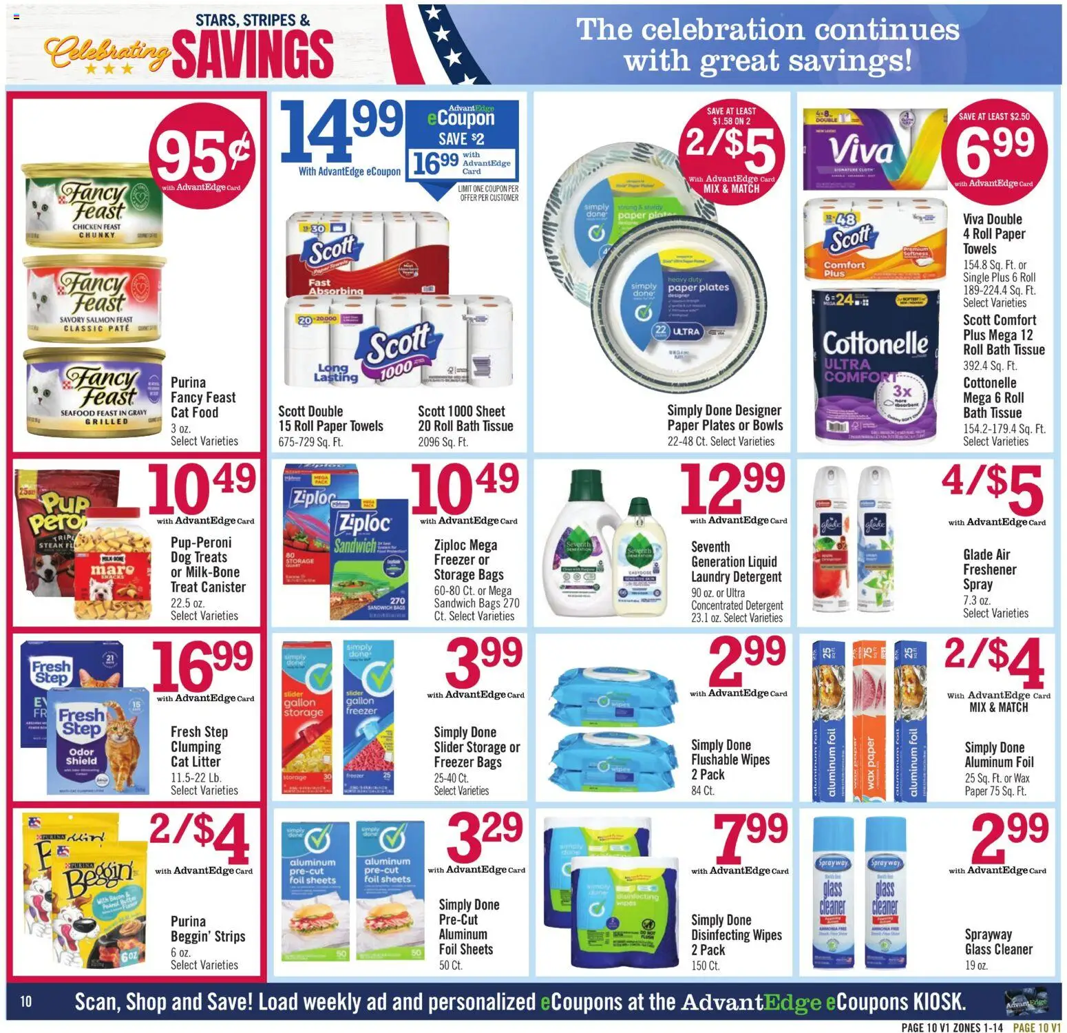 Price Chopper Weekly Ad - valid from 07/12/2026 | Page: 10 | Products: Bath, Dog Treats, Cat Litter, Detergent