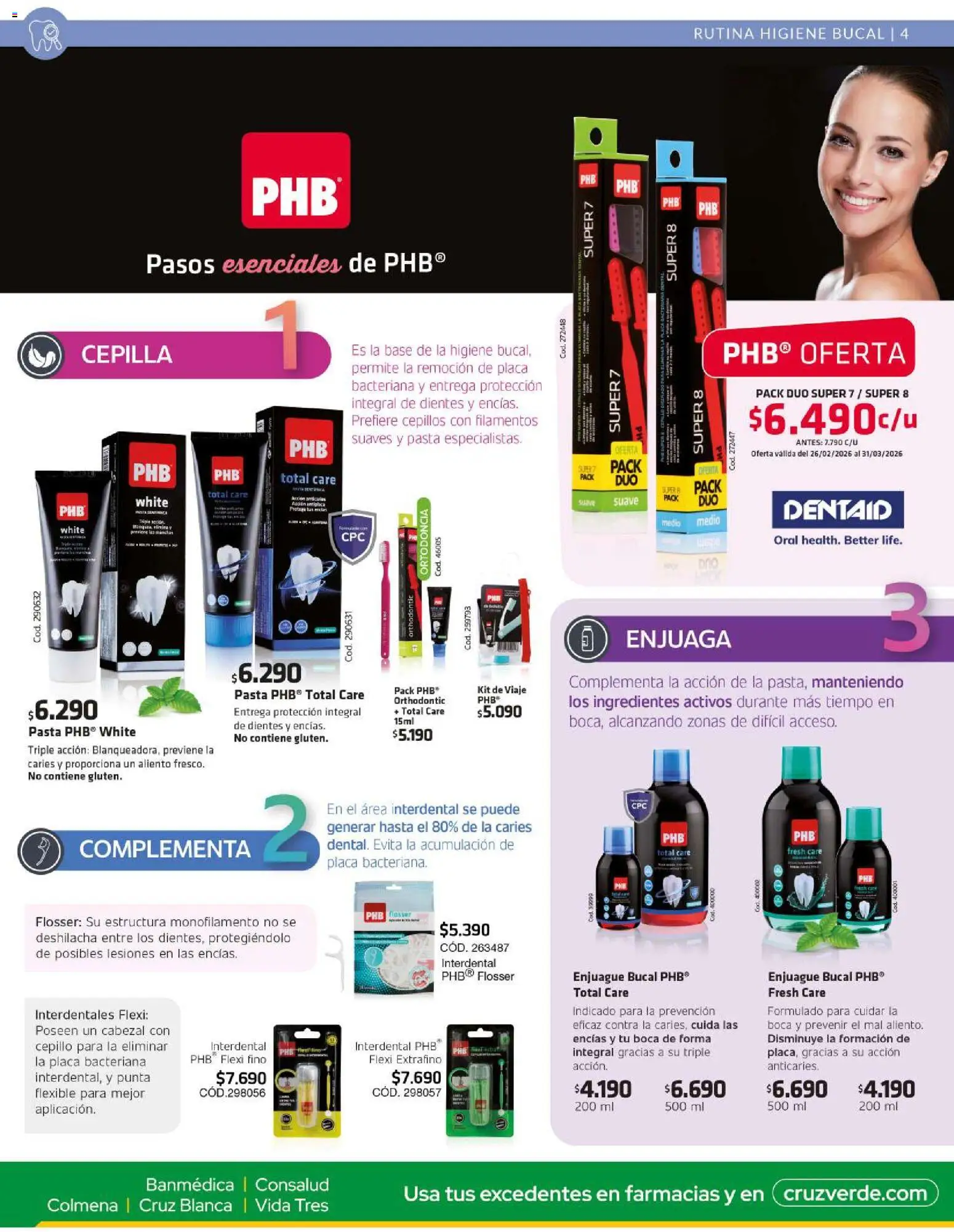 Cruz Verde - Bucal Pro │ válido desde el 01.03.2026 | Página: 4 | Productos: Flexible, Cepillo, Enjuague bucal, Base