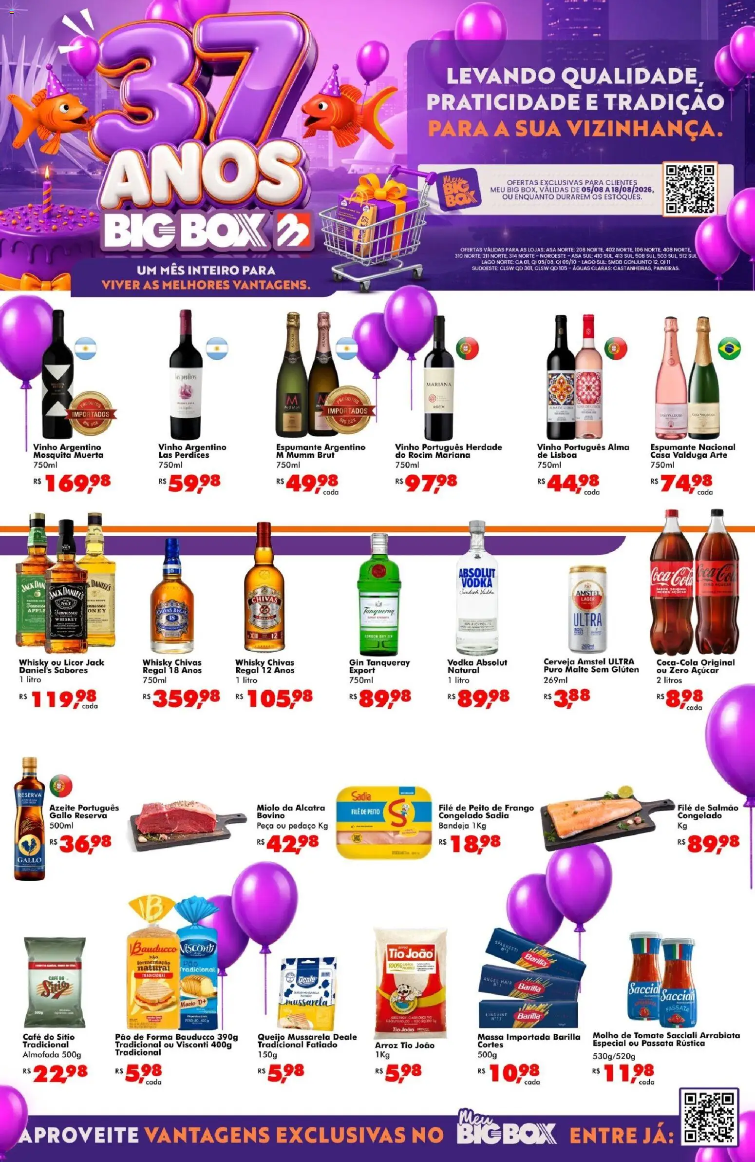 Big Box Folheto - válido de 05/08/2026 | Página: 1 | Produtos: Espumante, Licor, Alcatra, Frango