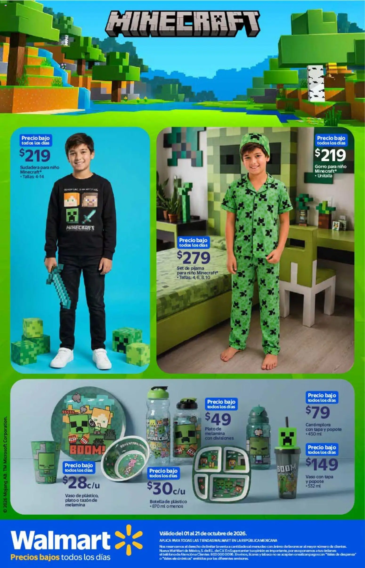 Nuevas ofertas de Walmart válidas en toda la República Mexicana desde el 01/10/2026. ¡Encuentra las mejores ofertas en Walmart folleto Minecraft! | Página: 3