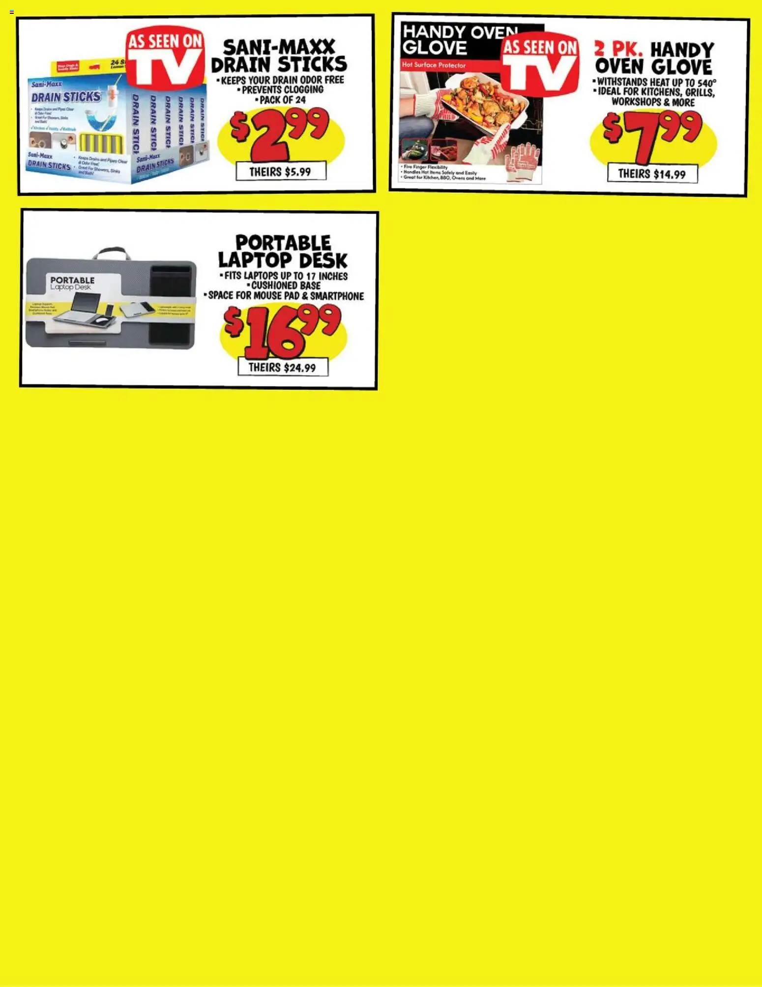 Ollie's Weekly Ad - valid from 08/07/2026 | Page: 5 | Products: Desk, Smartphone, Laptop, Oven