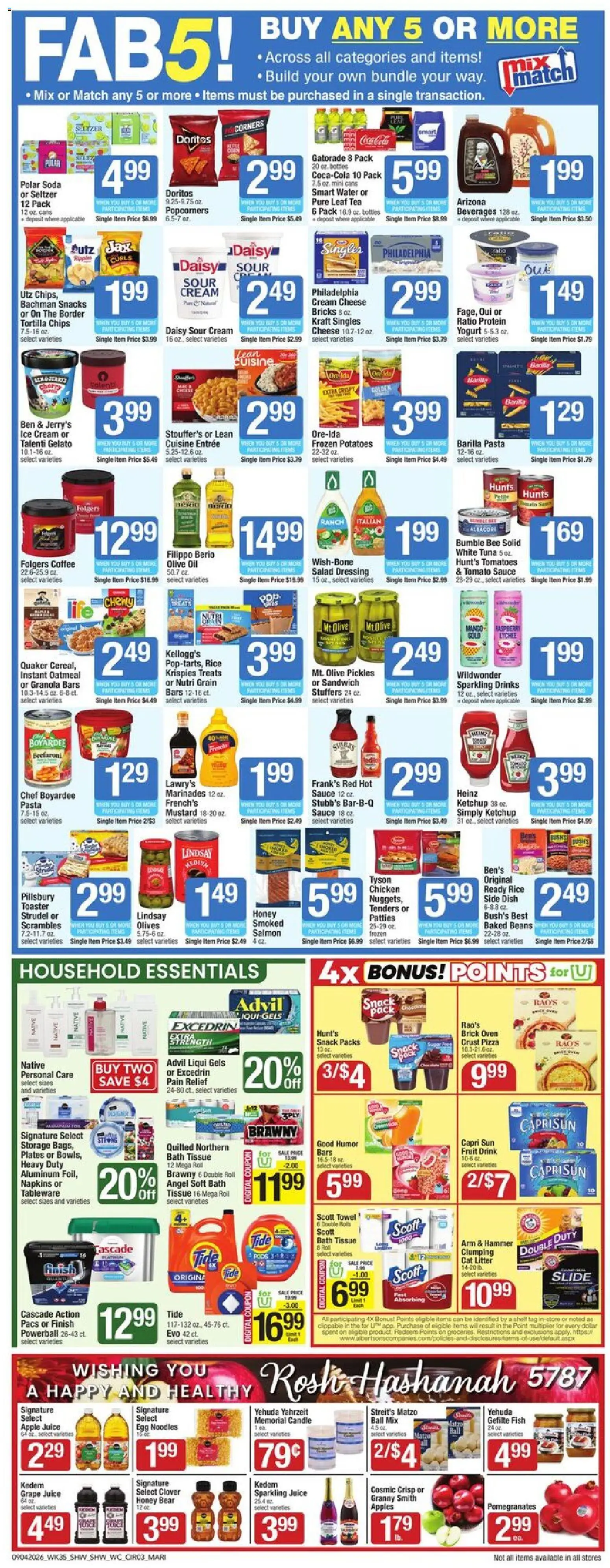 Shaw's Weekly Ad - RI - valid from 09/04/2026 | Page: 3 | Products: Tea, Mustard, Fruit, Ben & Jerry’s ice cream