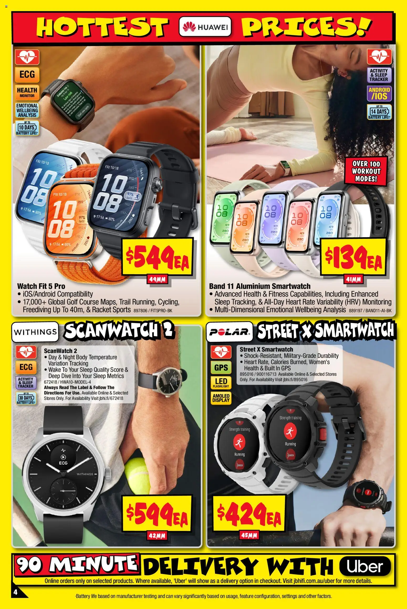JB Hi-Fi catalogue - valid from 01/10/2026 | Page: 4 | Products: Battery, Watch, Flashlight, Smartwatch