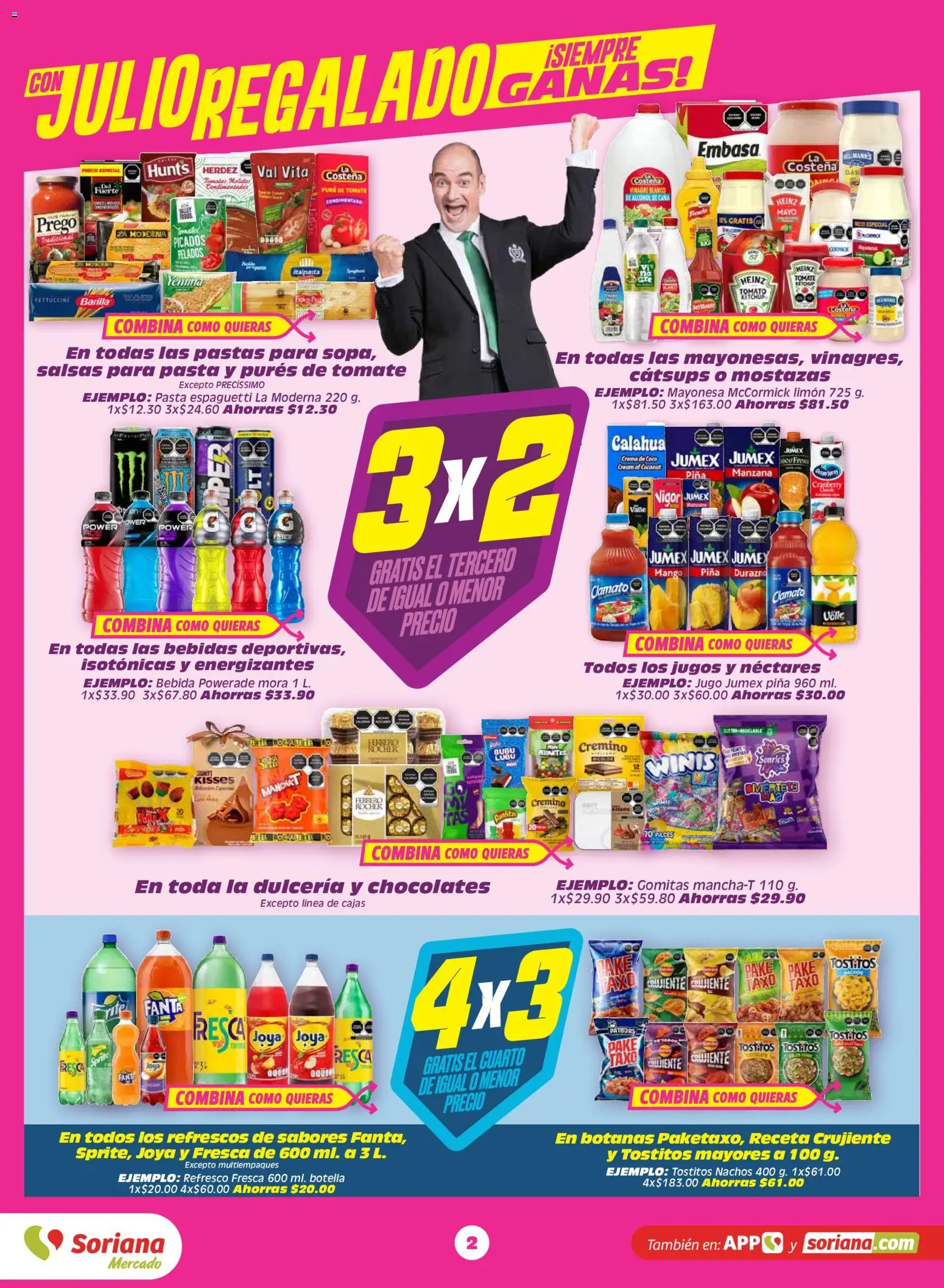 Nuevas ofertas de Soriana válidas en toda la República Mexicana desde el 19.06.2026. ¡Encuentra las mejores ofertas en Soriana Julio Regalado Mercado Nacional! | Página: 2