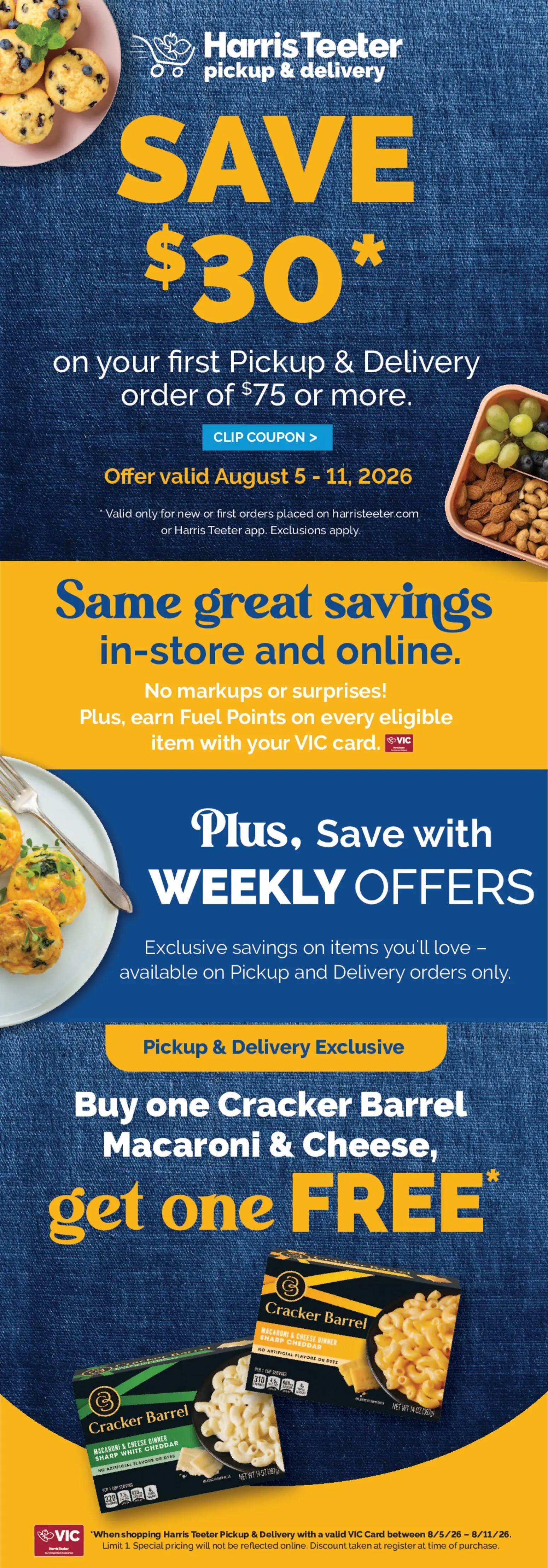 Harris Teeter Weekly Ad - SC - valid from 08/05/2026 | Page: 4 | Products: Clip, Cheese