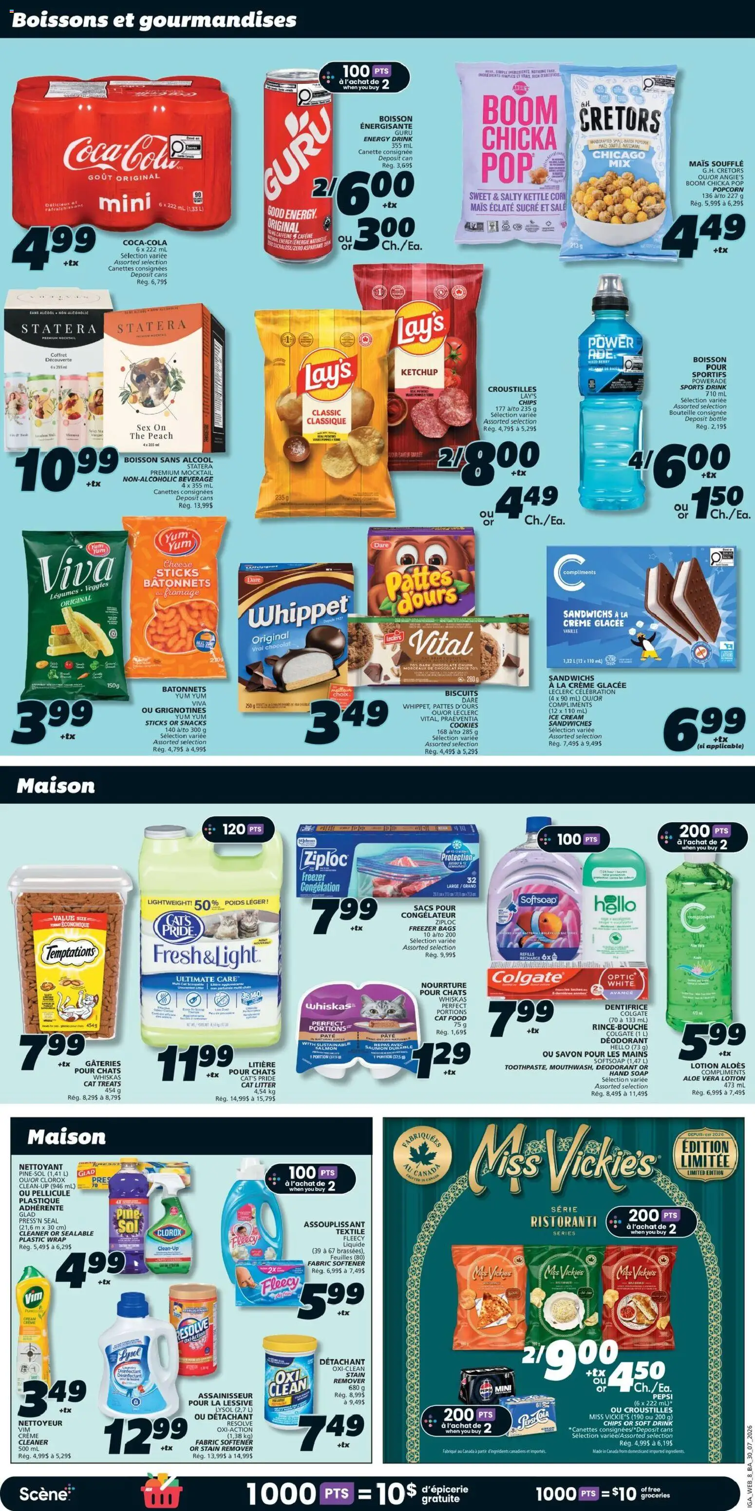 IGA flyer valid from Jul 30, 2026 | Page: 11 | Products: Ketchup, Ice cream, Sports drink, Cheese