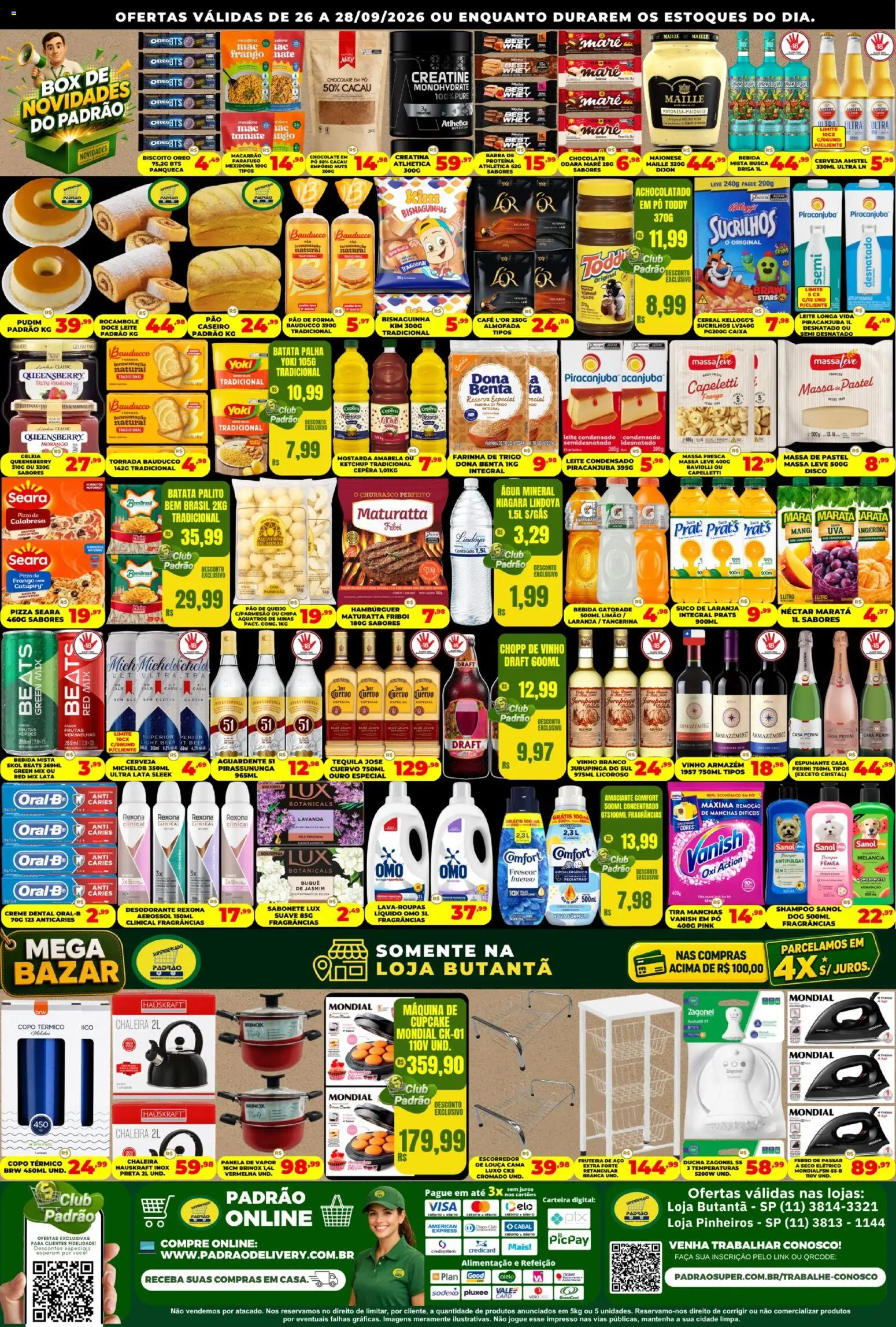 Supermercado Padrão Folheto - válido de 26/09/2026 | Página: 2 | Produtos: Escorredor, Leite, Sucrilhos, Amaciante
