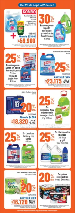 Alkosto catálogo -  Vista previa de la revista de la tienda Alkosto valido desde el 26/09/2026 | Página: 5 | Productos: Toalla, Polvo, Jabón, Detergente