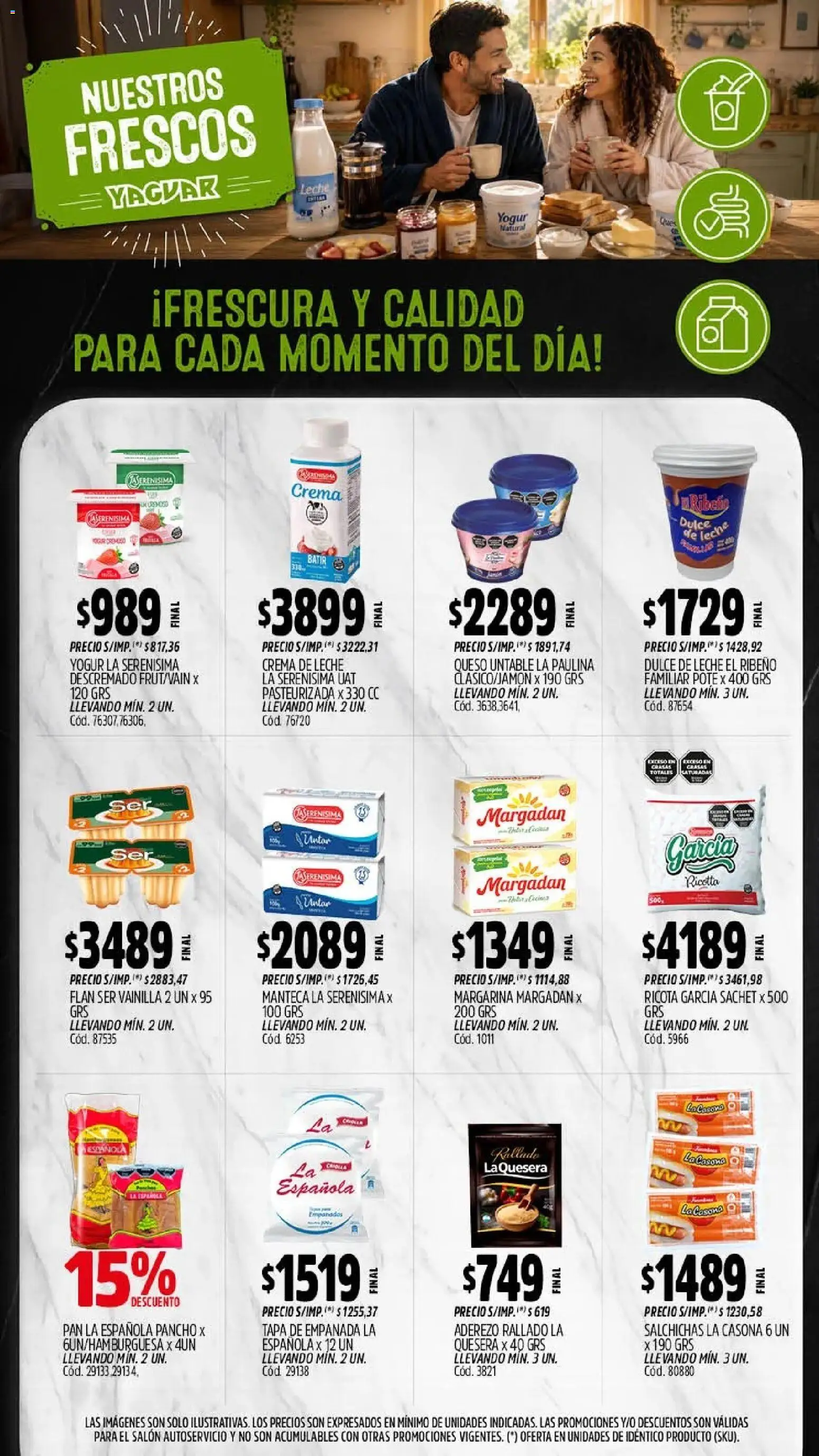 Yaguar - Oferta Semanal Mendoza │ válido desde el 03/08/2026 | Página: 9 | Productos: Crema de leche, Dulce de leche, Leche, Crema