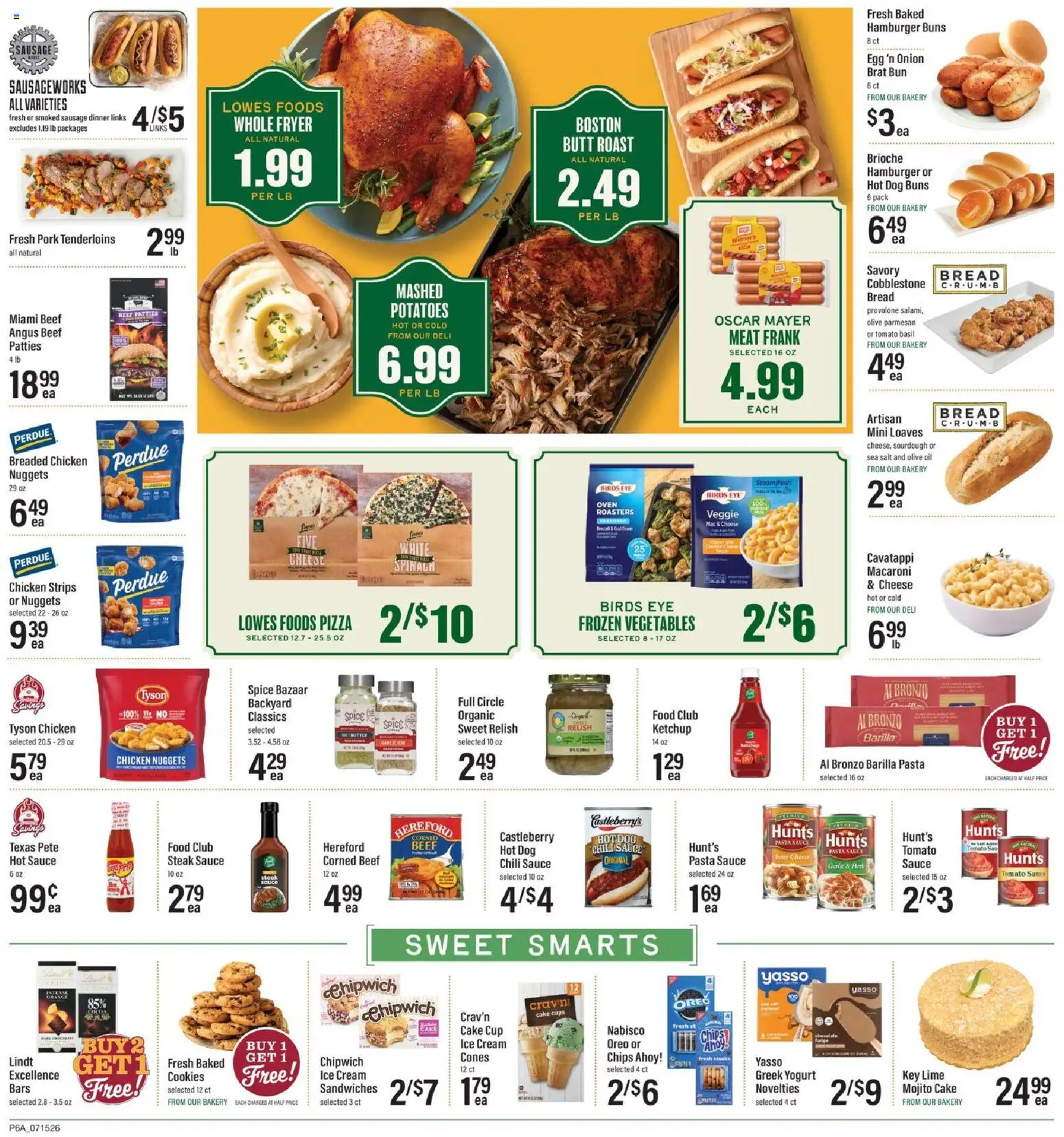 Lowes Foods Weekly Ad - valid from 07/15/2026 | Page: 10 | Products: Yogurt, Ice cream, Salt, Oven